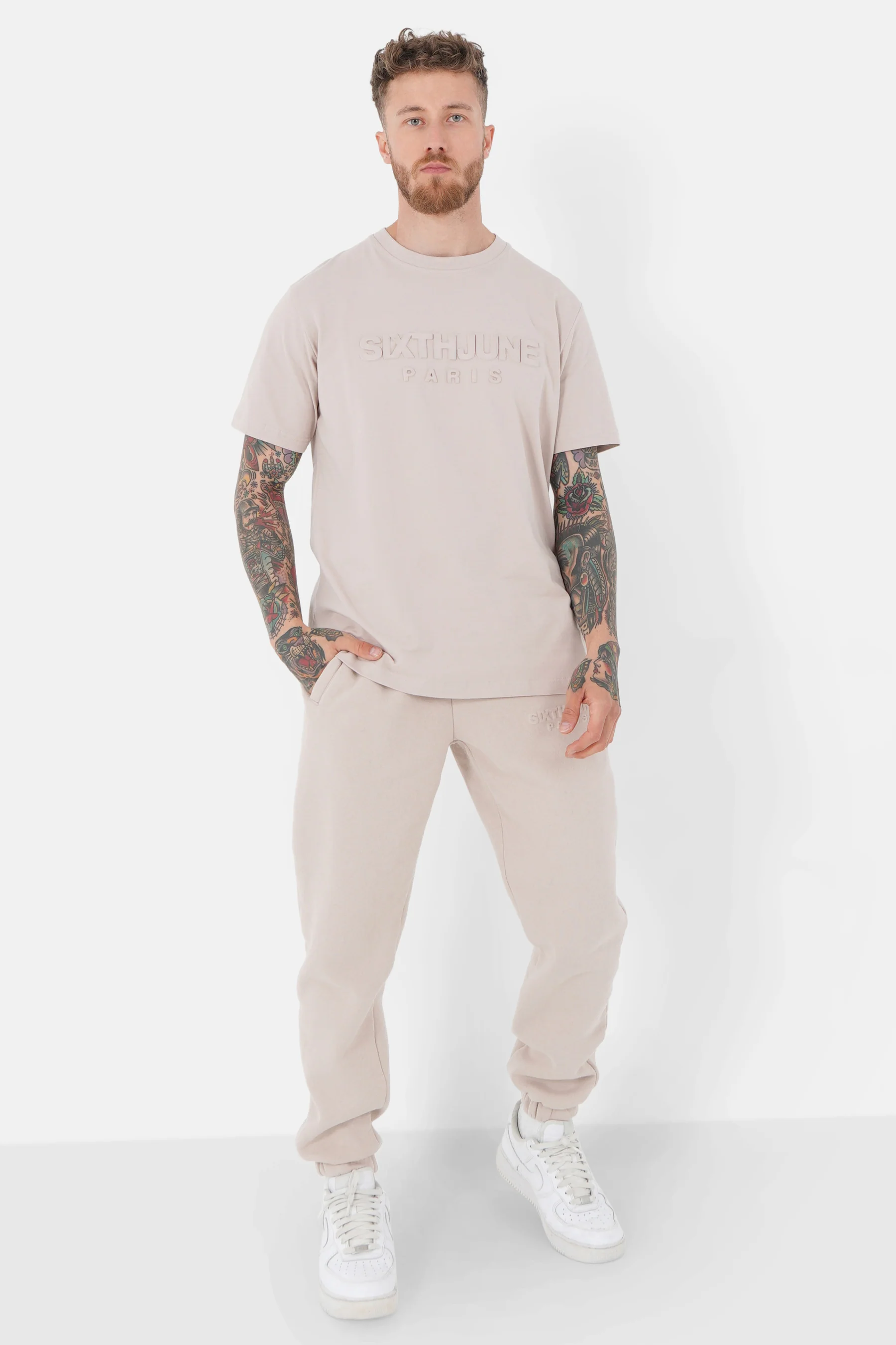 Jogging logo relief Beige - Image 2