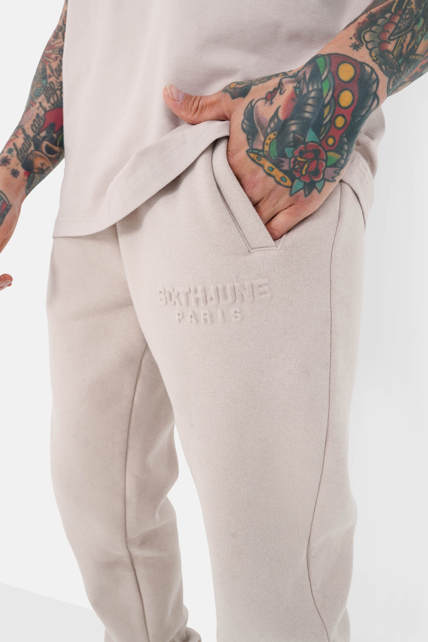 Jogging logo relief Beige - Image 3