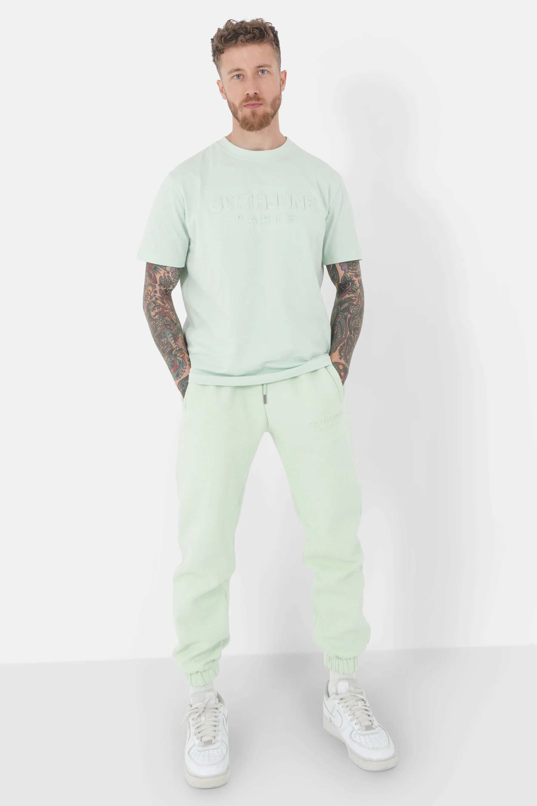 T-shirt logo relief Vert clair - Image 2