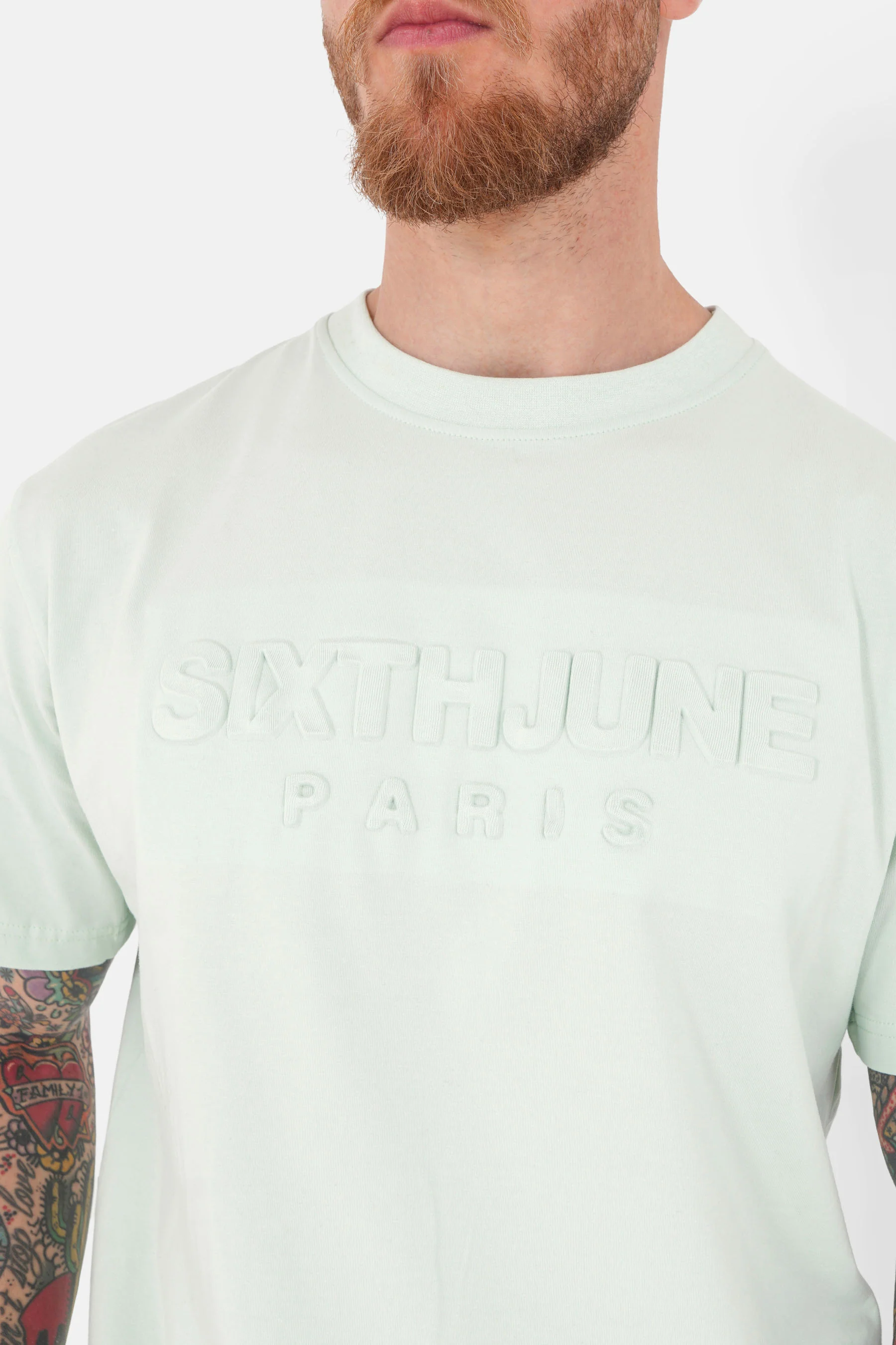 T-shirt logo relief Vert clair - Image 3