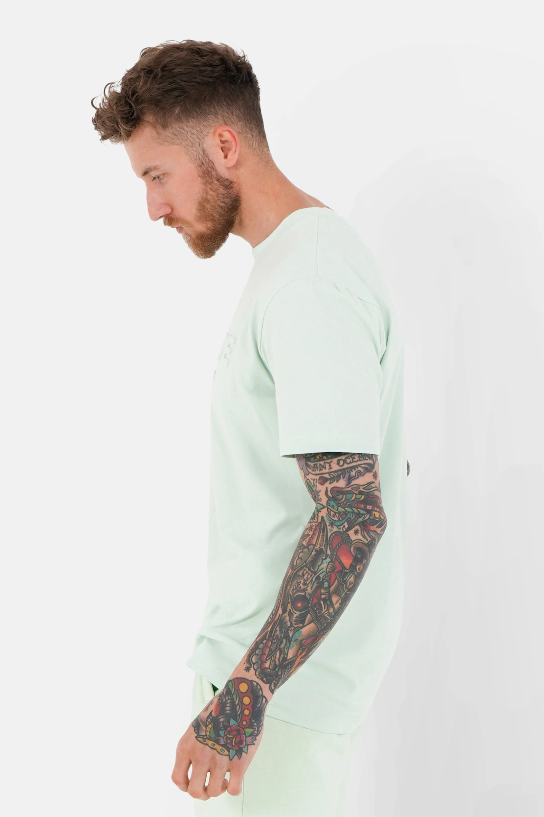 T-shirt logo relief Vert clair - Image 4