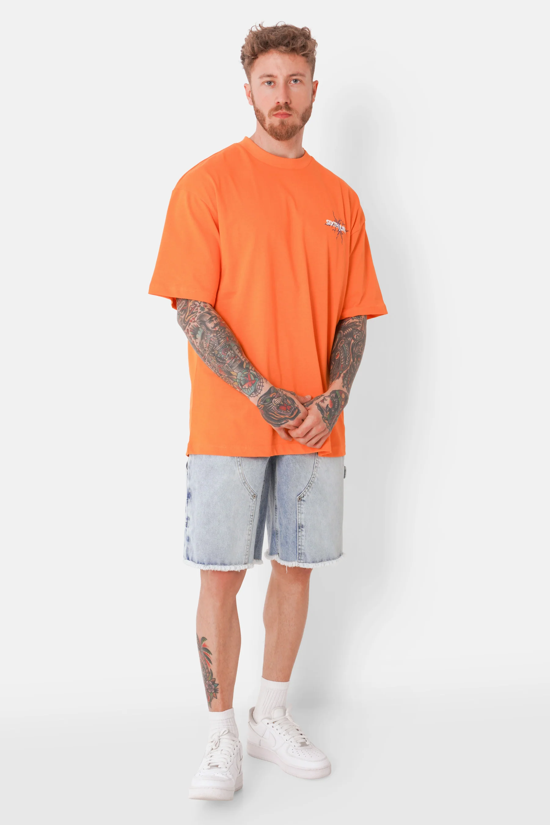 T-shirt imprimé logo éclair Orange - Image 2