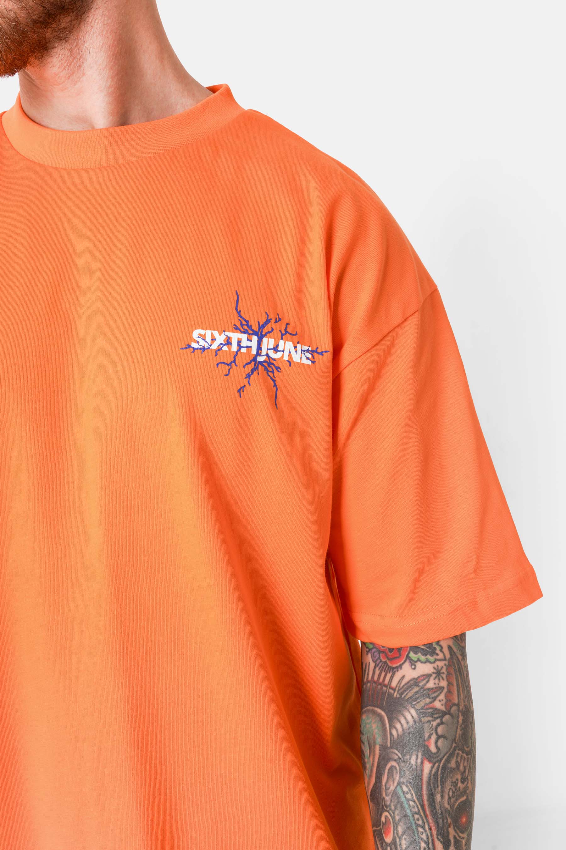 T-shirt imprimé logo éclair Orange - Image 3
