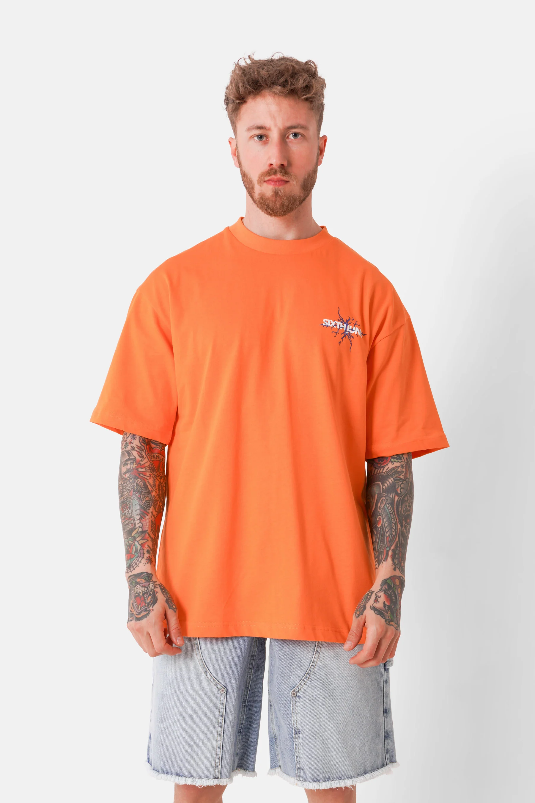 T-shirt imprimé logo éclair Orange - Image 5
