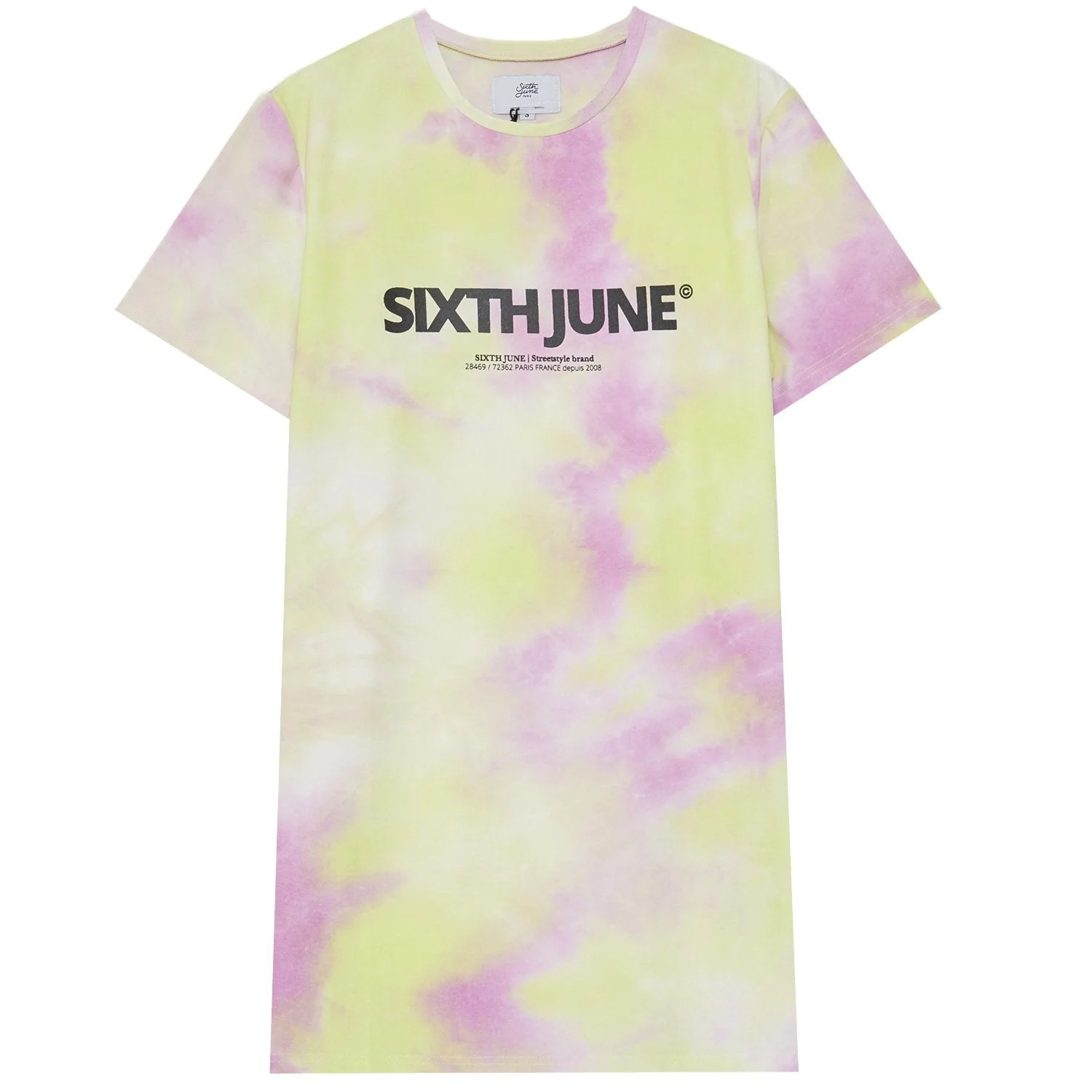 Robe t-shirt tie and dye jaune - Image 2