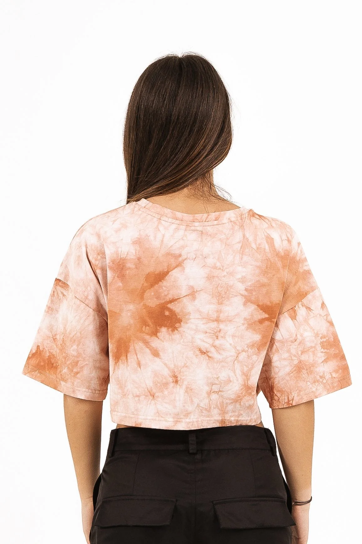 T-shirt tie and dye cordon serrage Orange - Image 5