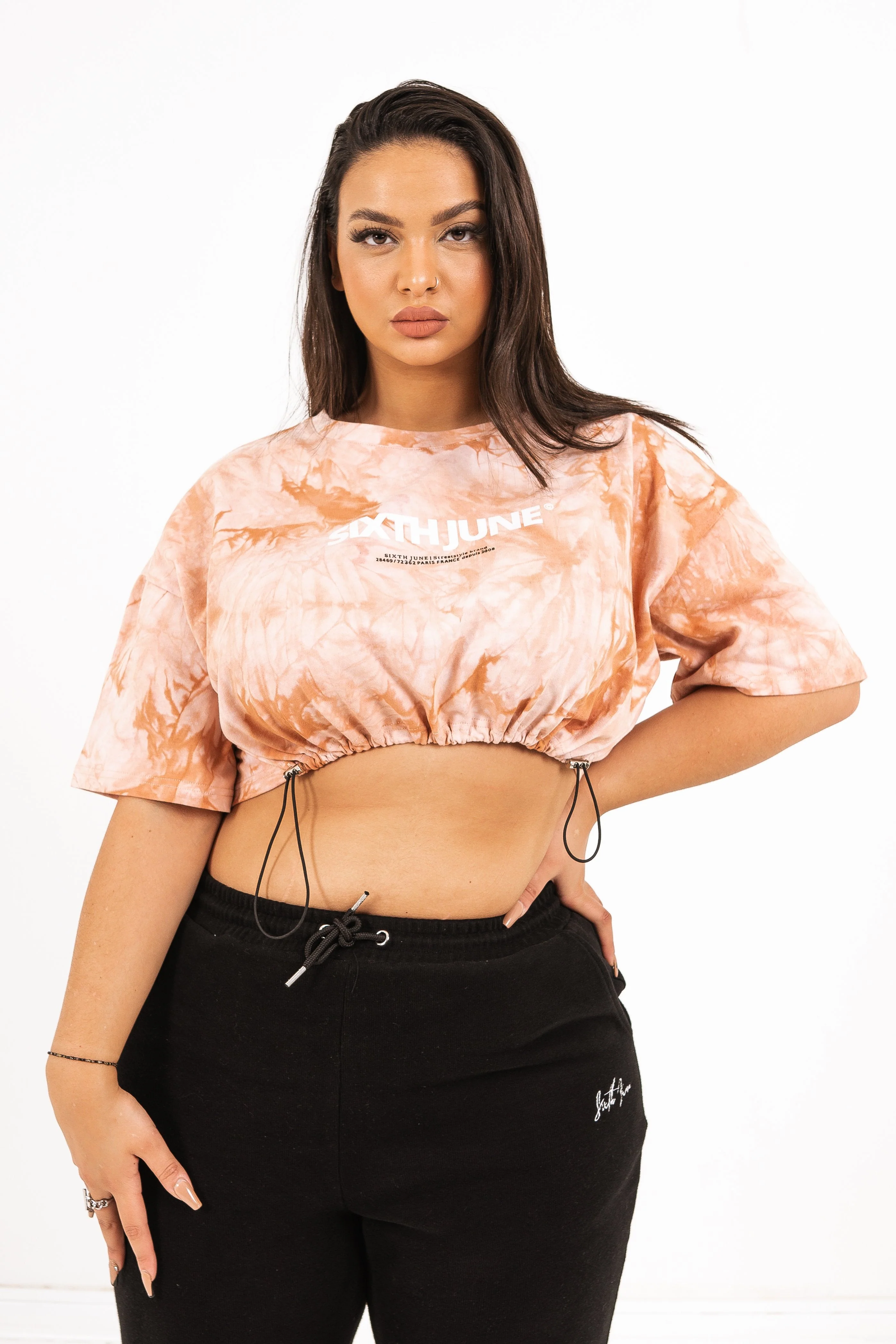 T-shirt tie and dye cordon serrage Orange - Image 8