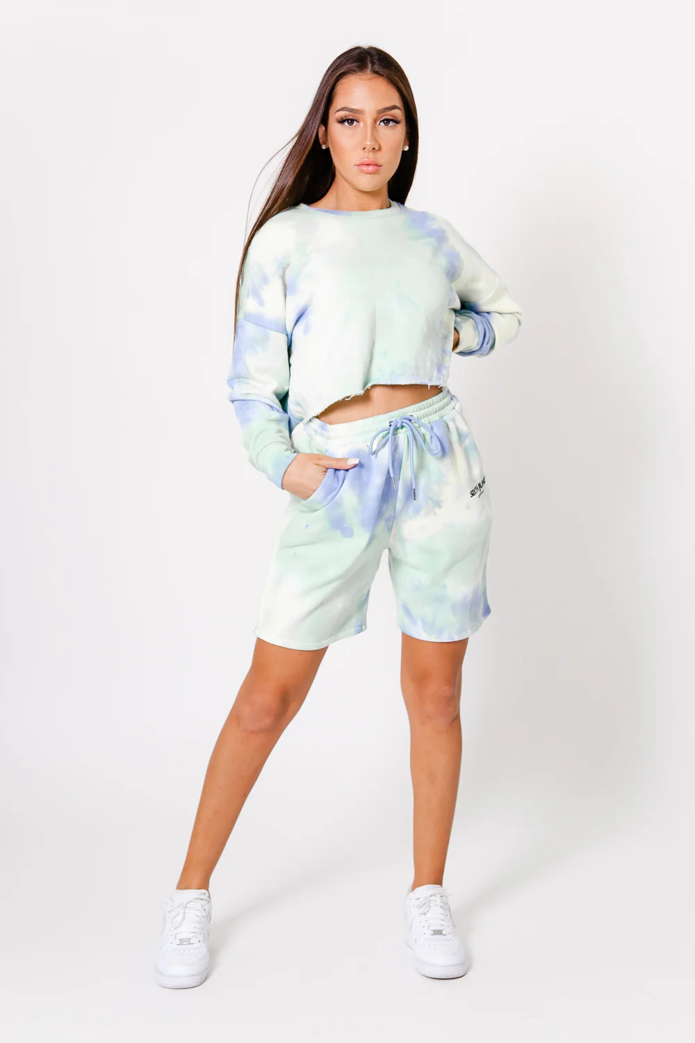 Sweat court logo tie dye bleu - Image 6