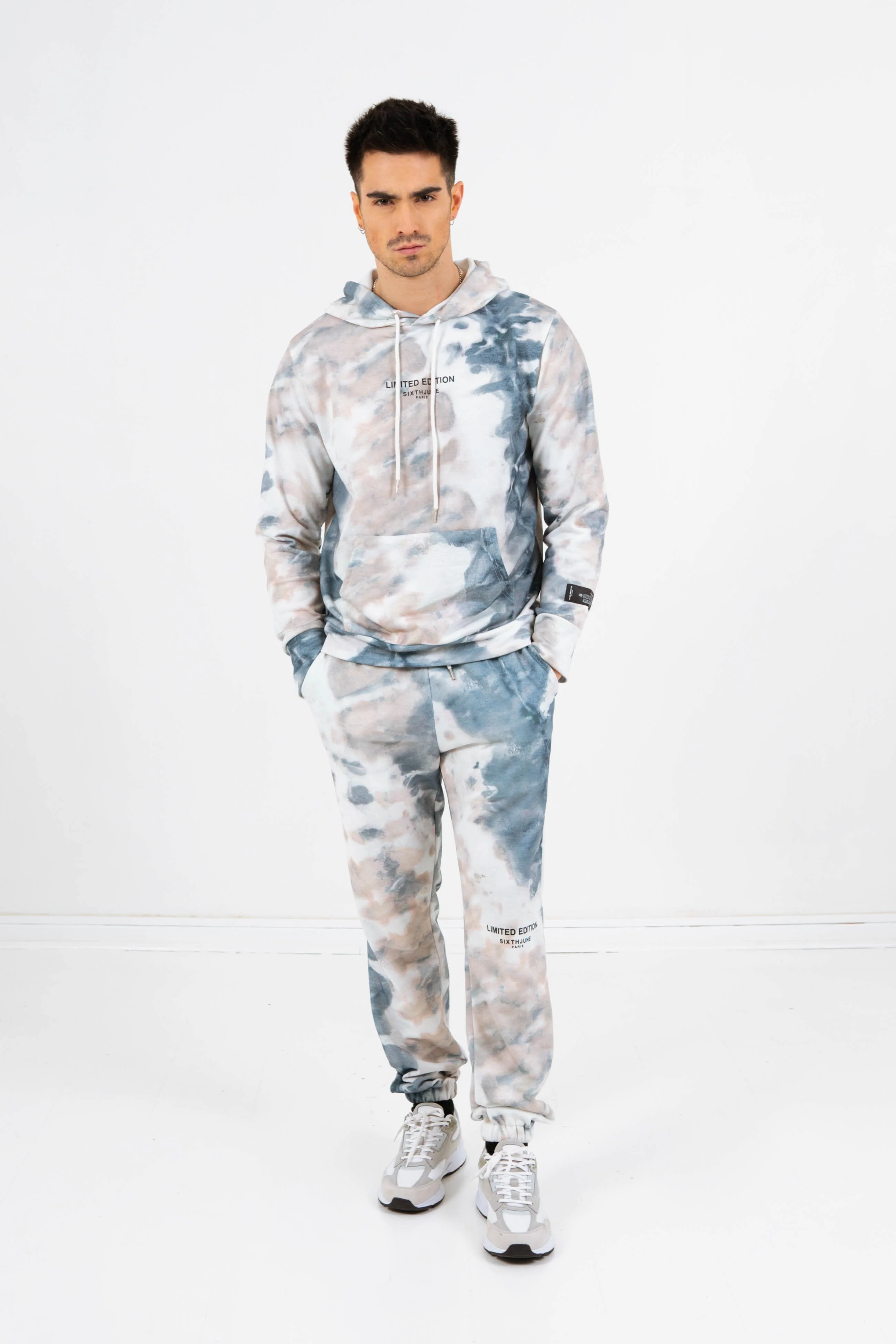 Sweat capuche tie dye Limited Edition Bleu clair - Image 2