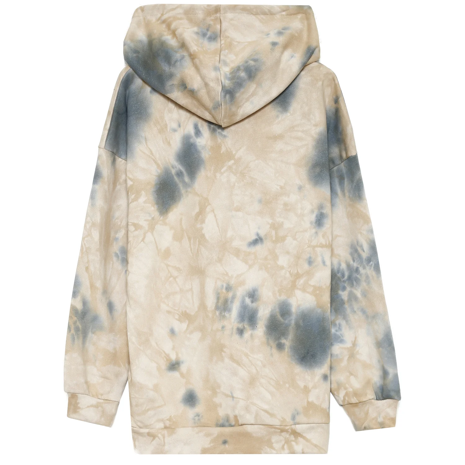 Sweat à capuche large tie dye beige - Image 6