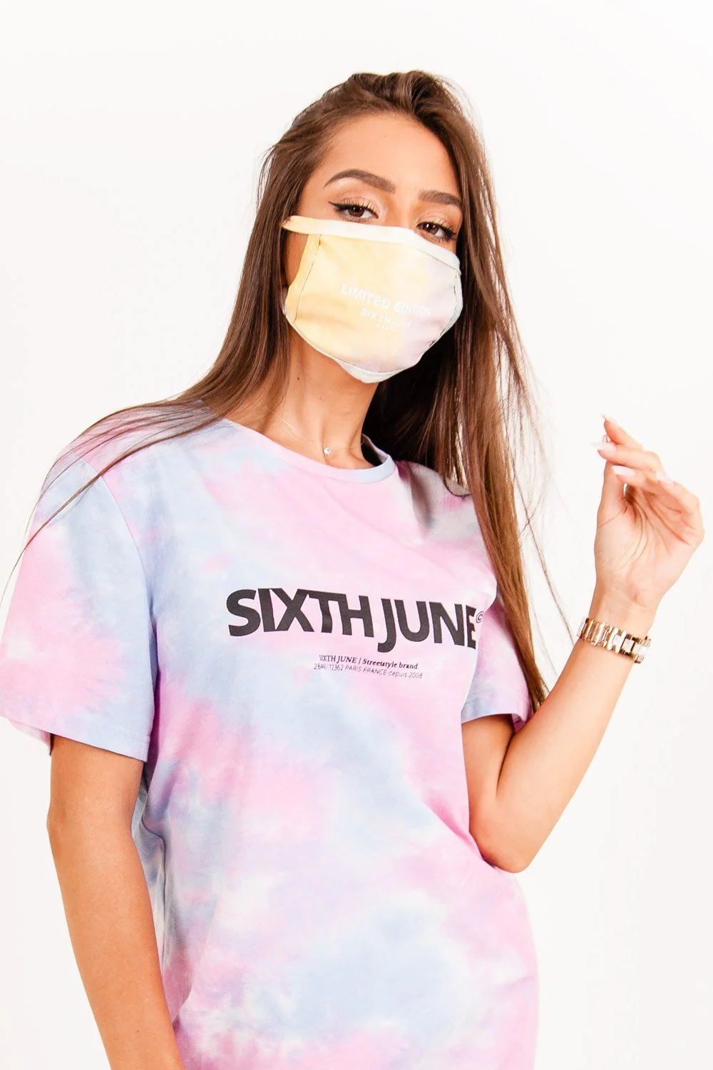 Masque Tie dye Limited Edition rose clair - Image 5