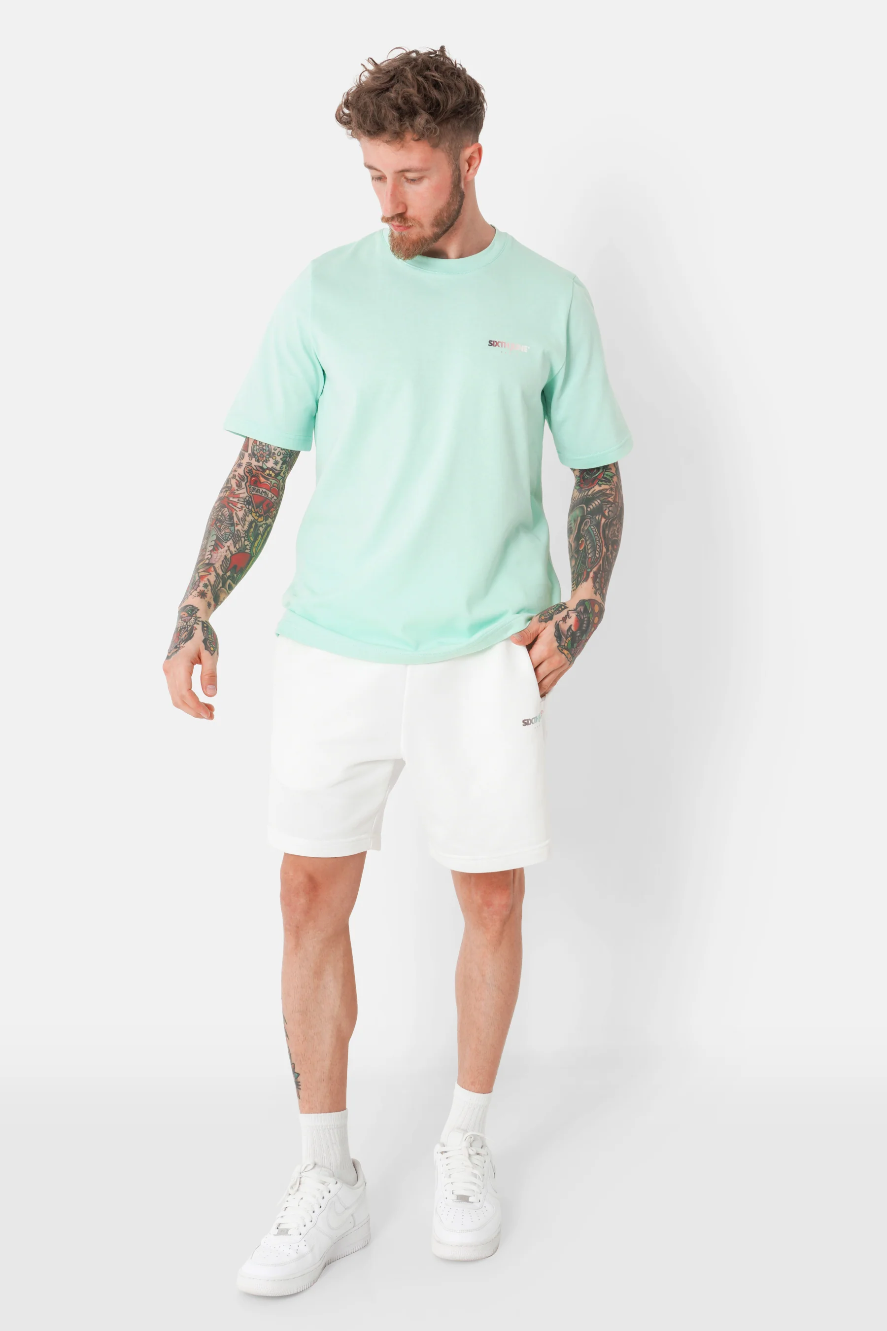 T-shirt imprimé logo tie and dye Vert clair - Image 2