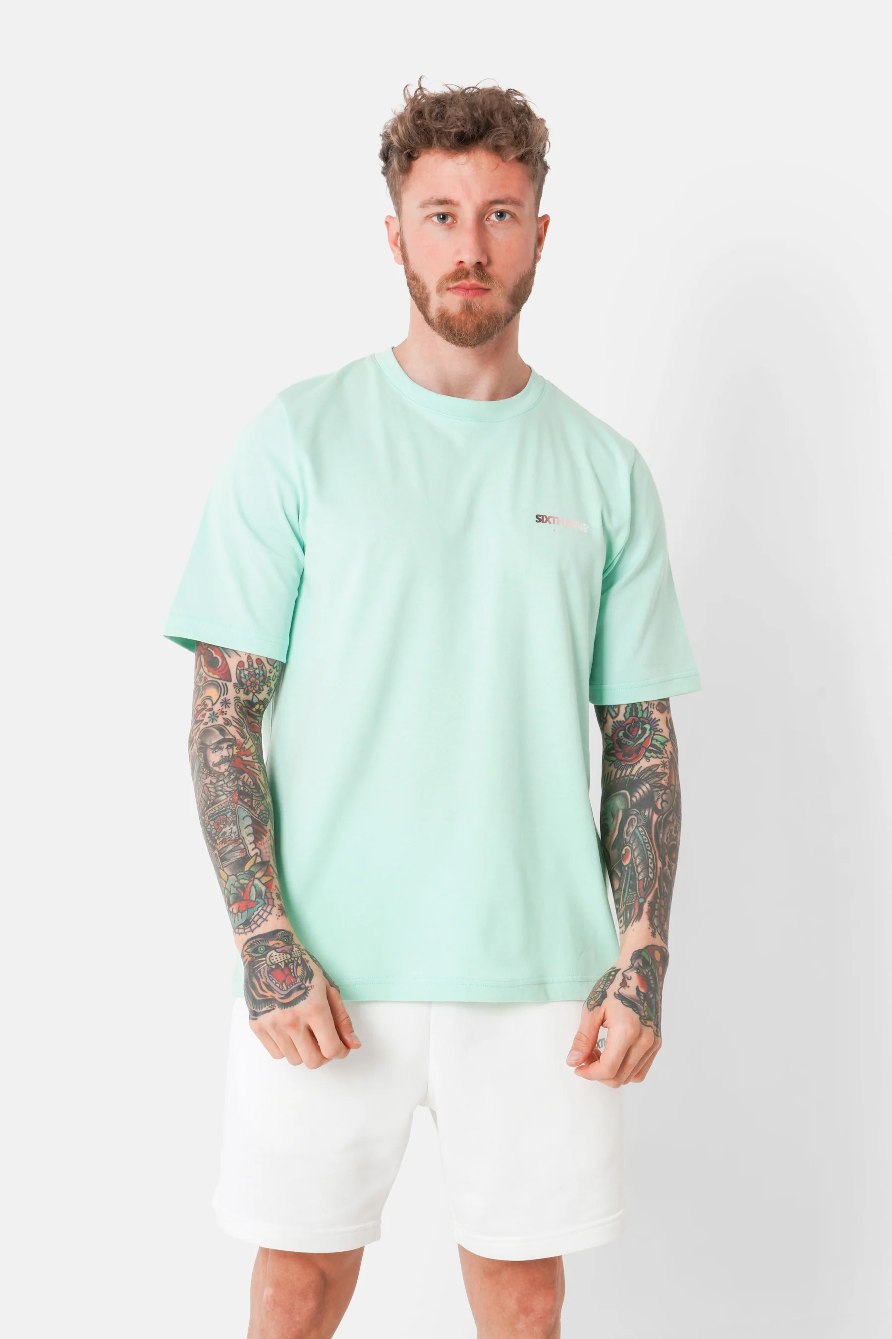 T-shirt imprimé logo tie and dye Vert clair - Image 5