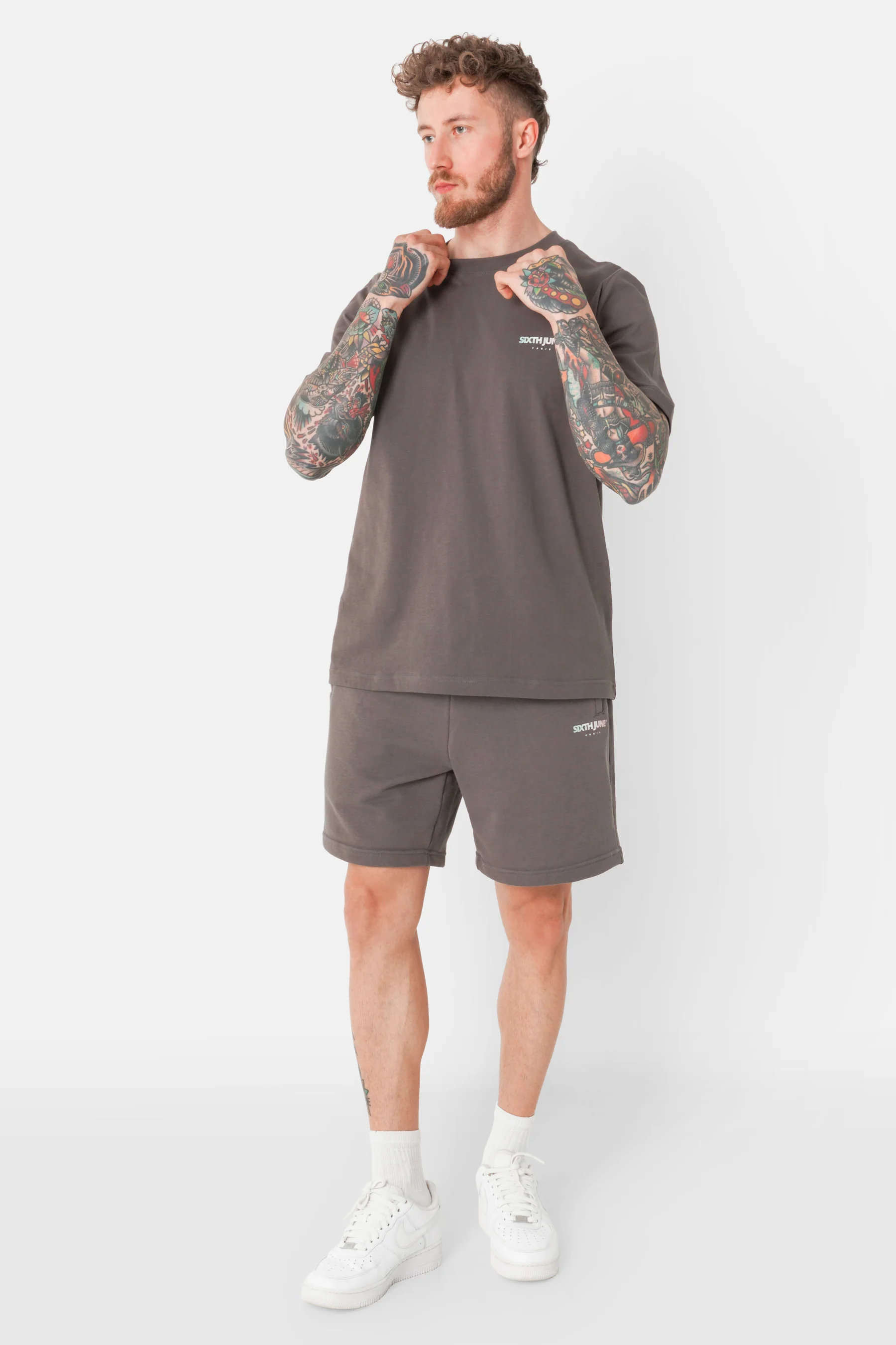 T-shirt imprimé logo tie and dye Gris foncé - Image 2