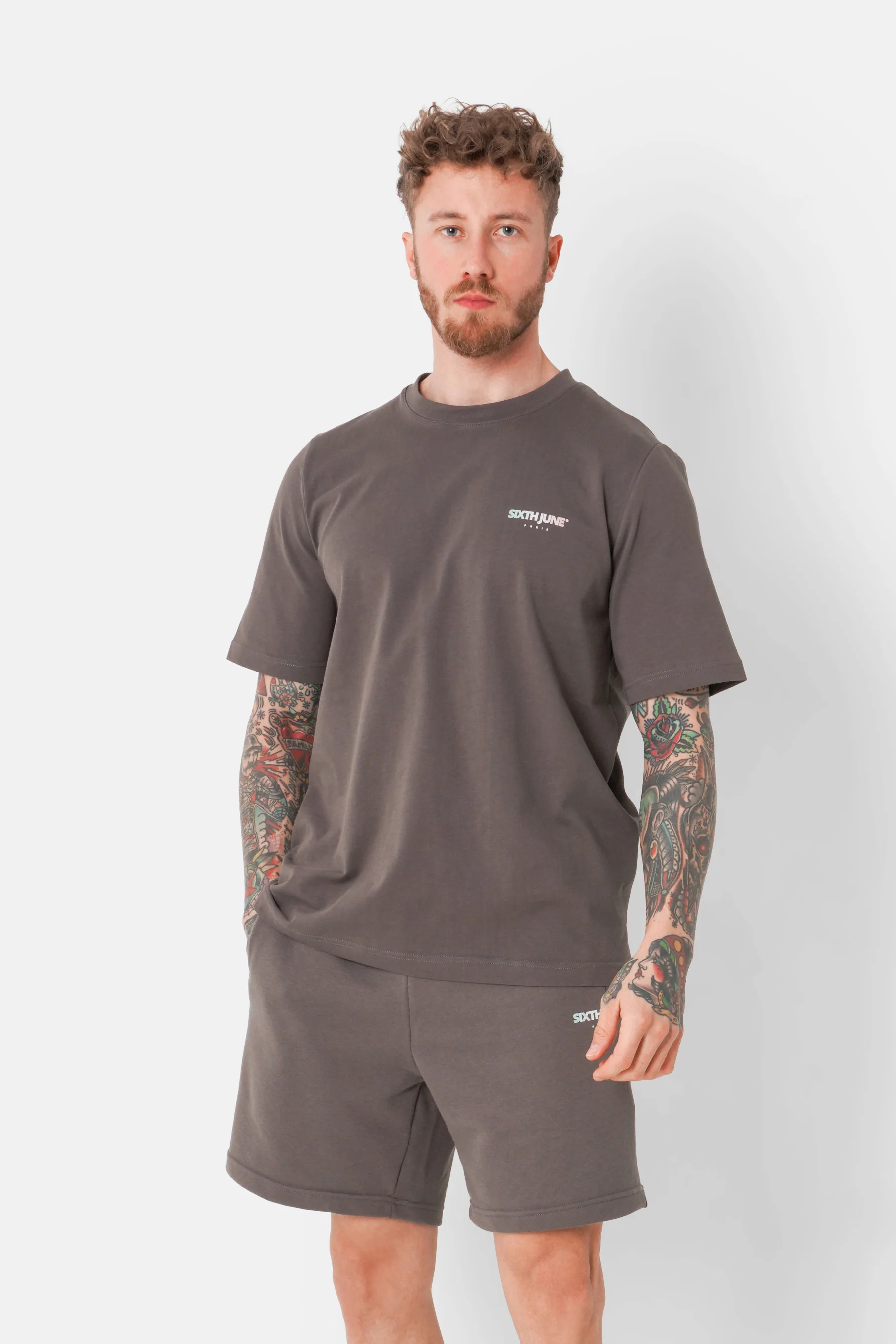 T-shirt imprimé logo tie and dye Gris foncé - Image 5