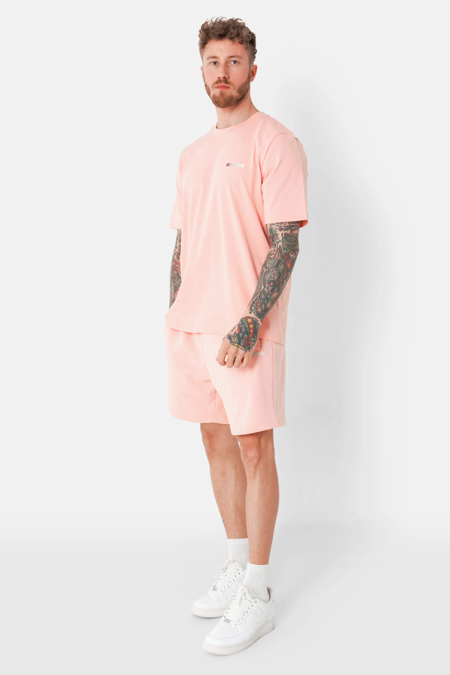 T-shirt imprimé logo tie and dye Rose - Image 2