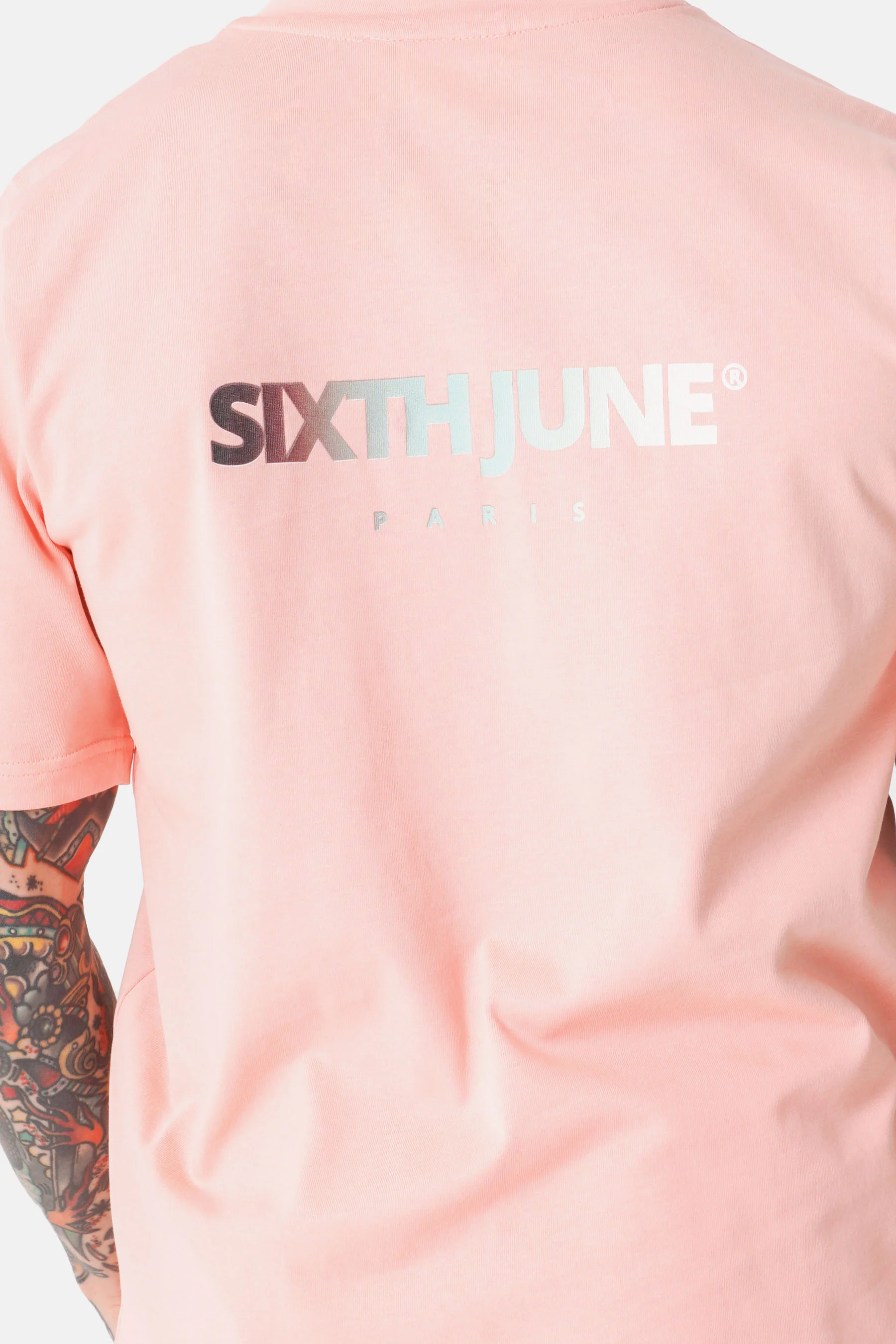 T-shirt imprimé logo tie and dye Rose - Image 3