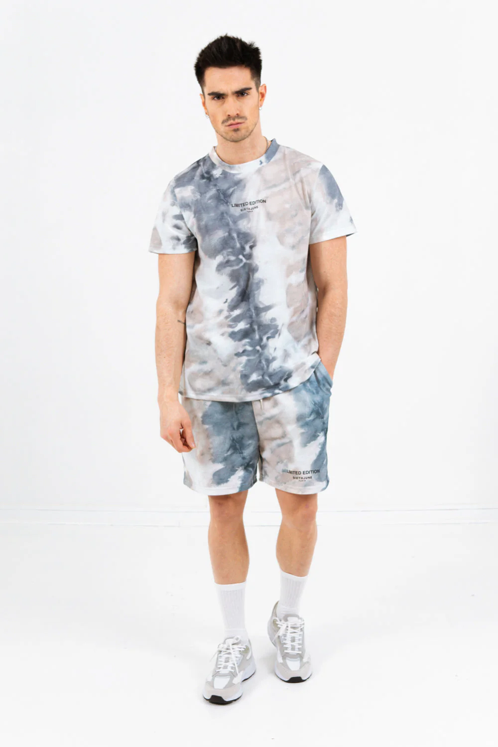 Short limited edition tie dye Bleu clair - Image 2