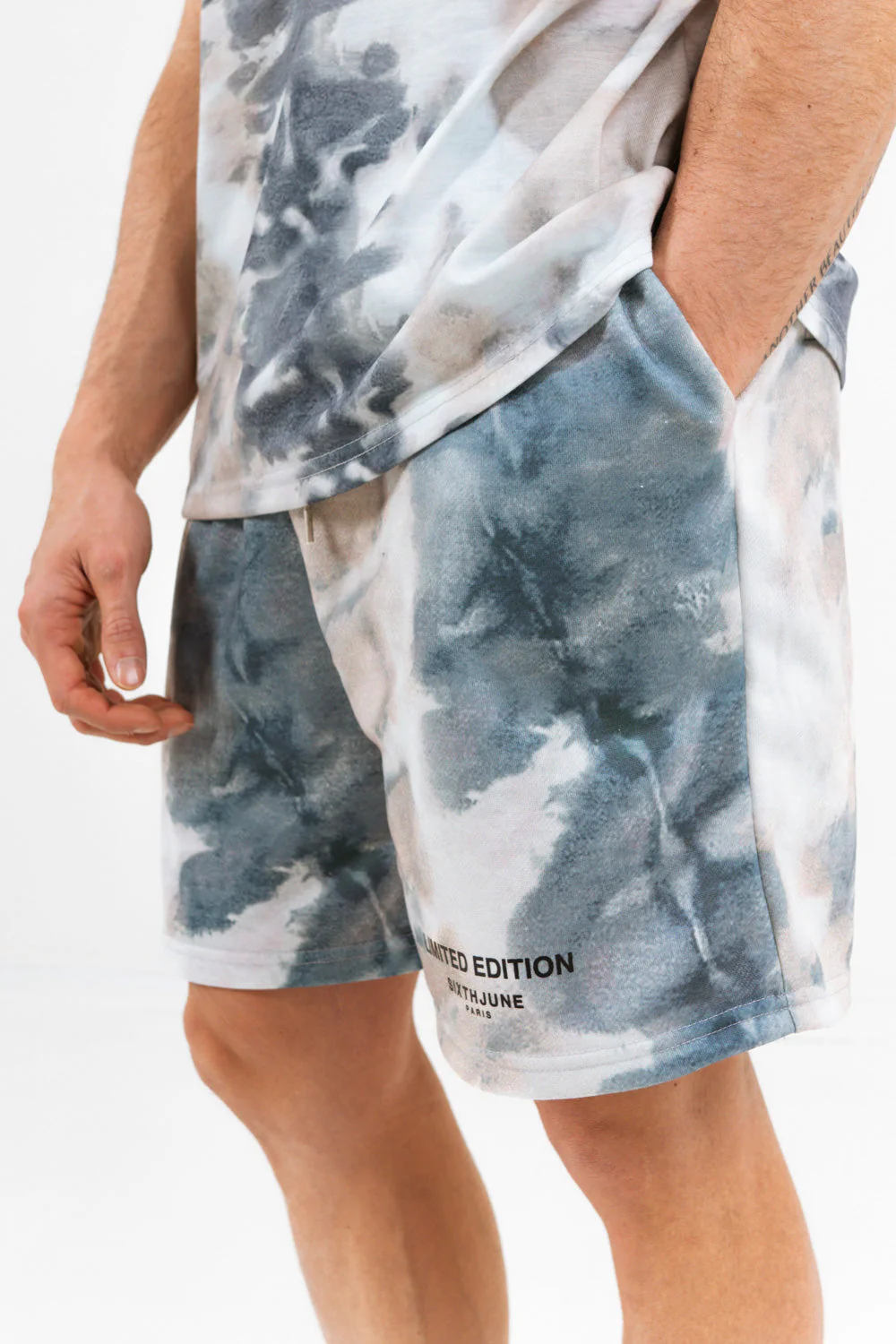 Short limited edition tie dye Bleu clair - Image 3