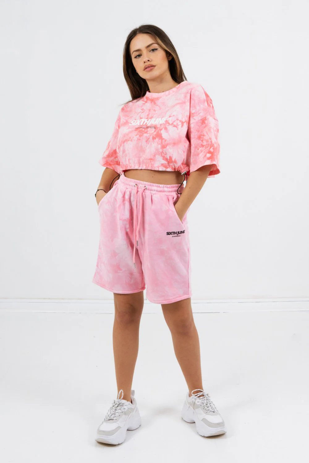 Short coton tie dye Rose - Image 2