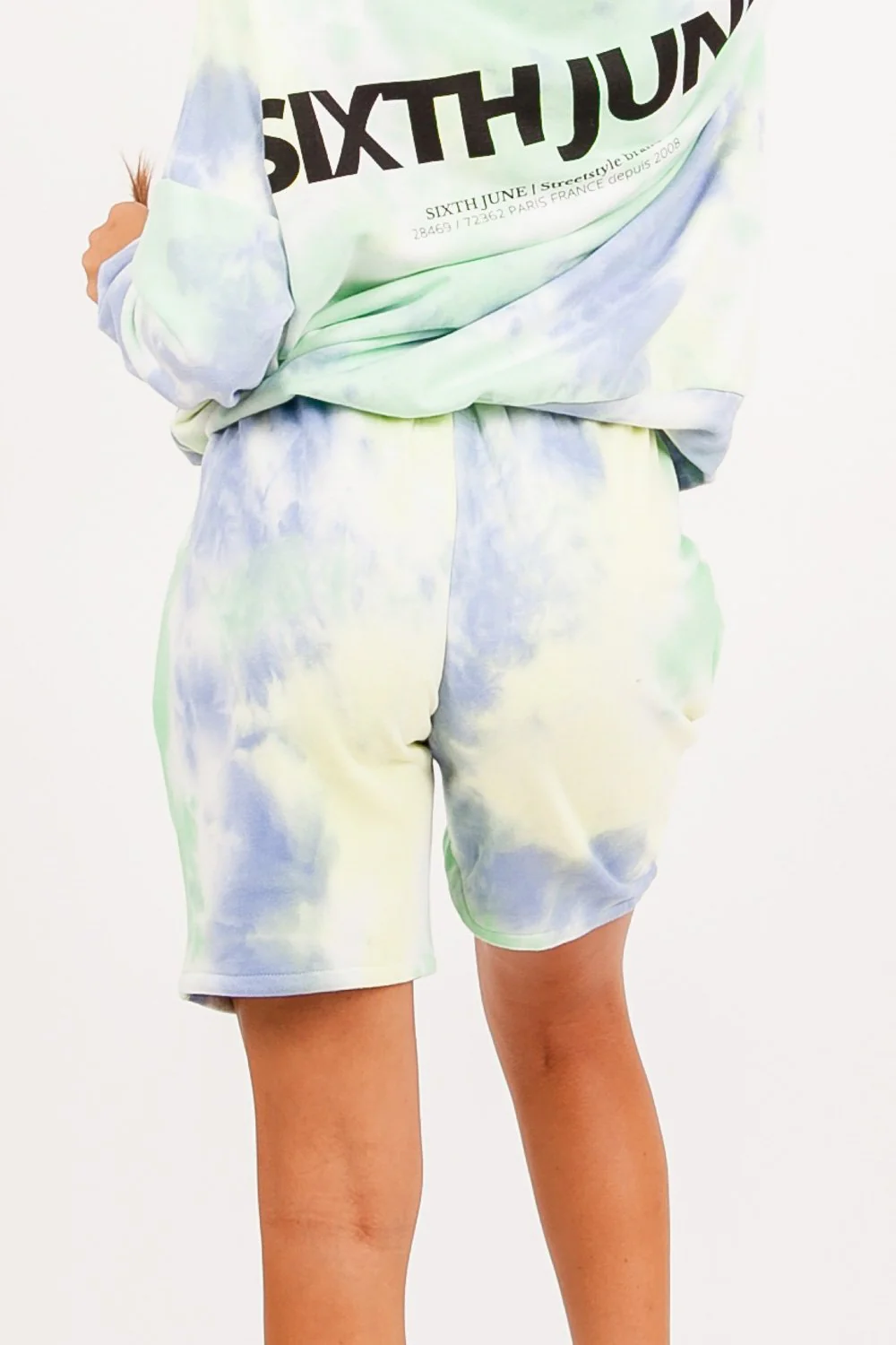 Short coton tie dye Bleu - Image 4