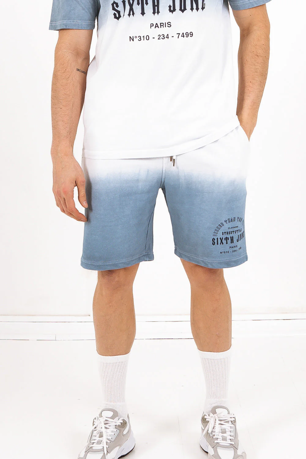 Short délavé sooner than you think bleu - Image 2