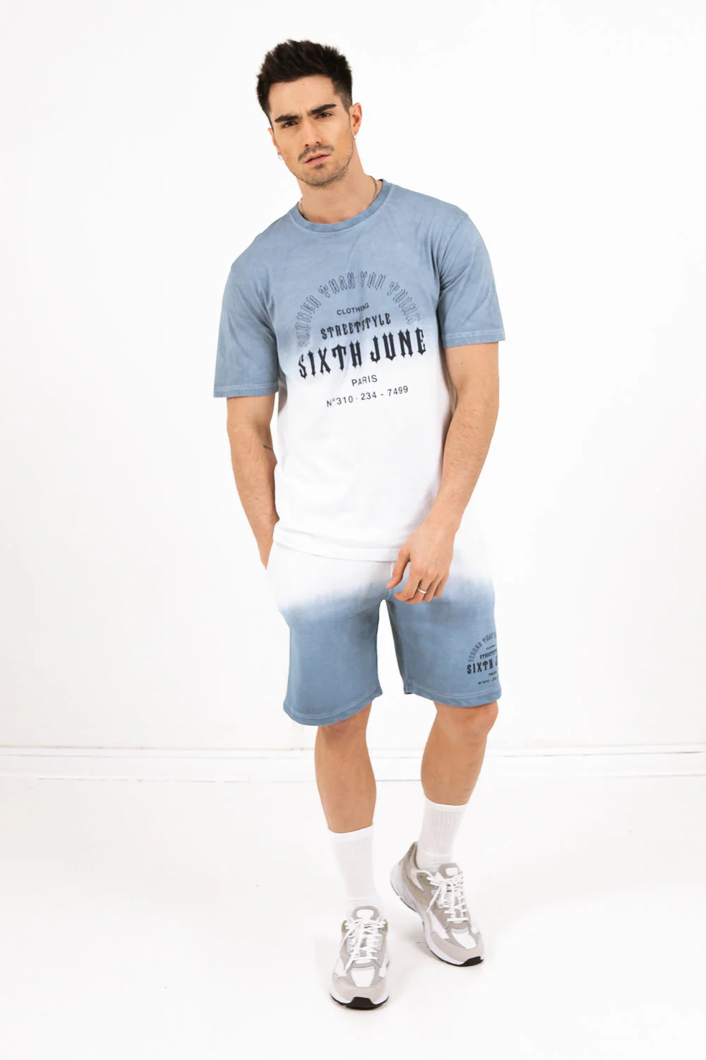 Short délavé sooner than you think bleu - Image 6