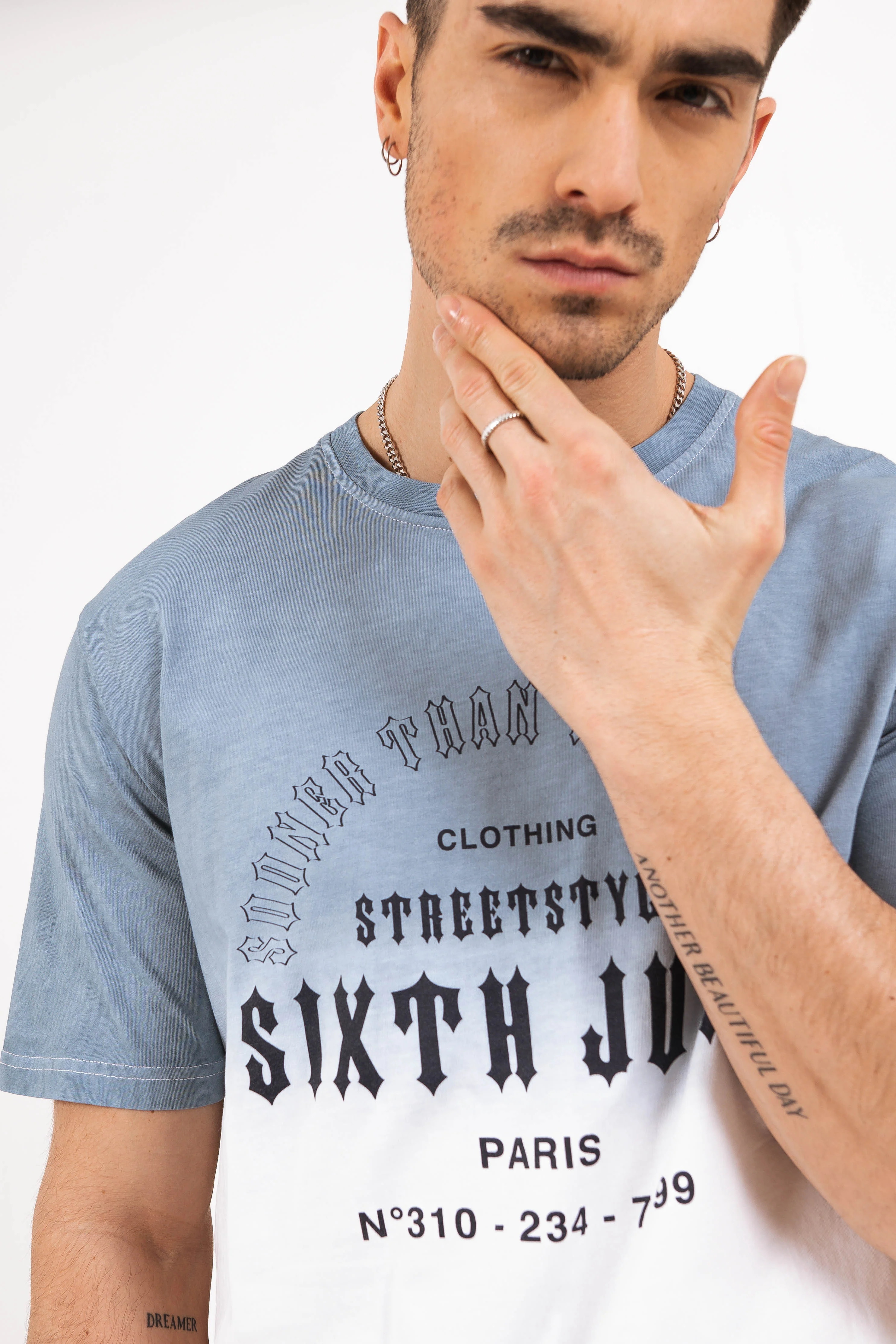 T-shirt sooner than you think dégradé bleu - Image 3