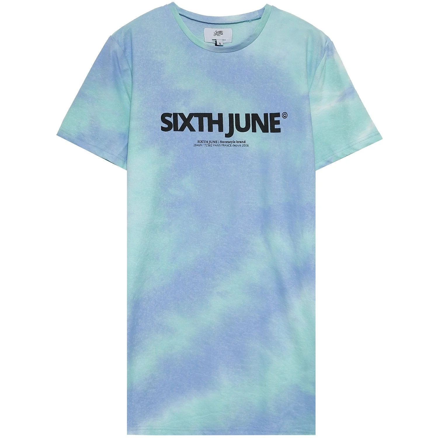 Robe t-shirt tie and dye bleu - Image 6