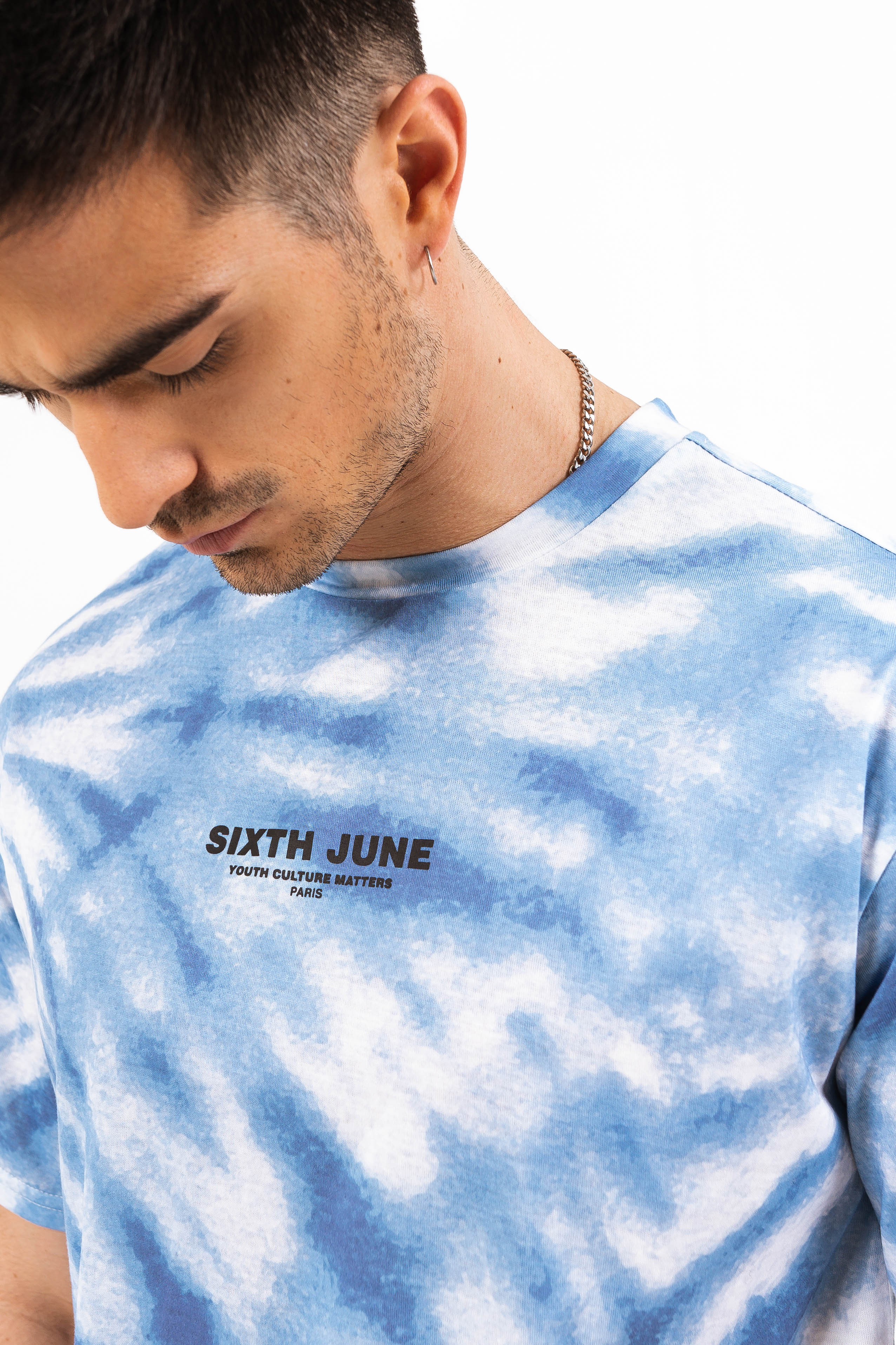 T-shirt tie dye capitales bleu - Image 3