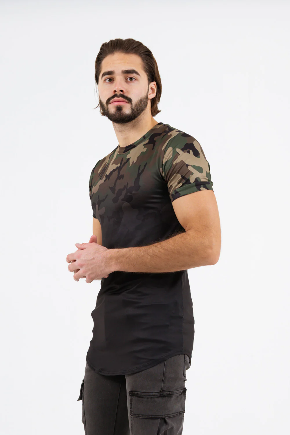 T-shirt camouflage dégradé Vert kaki - Image 3