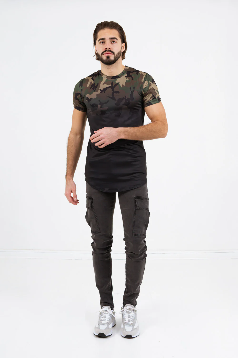 T-shirt camouflage dégradé Vert kaki - Image 5