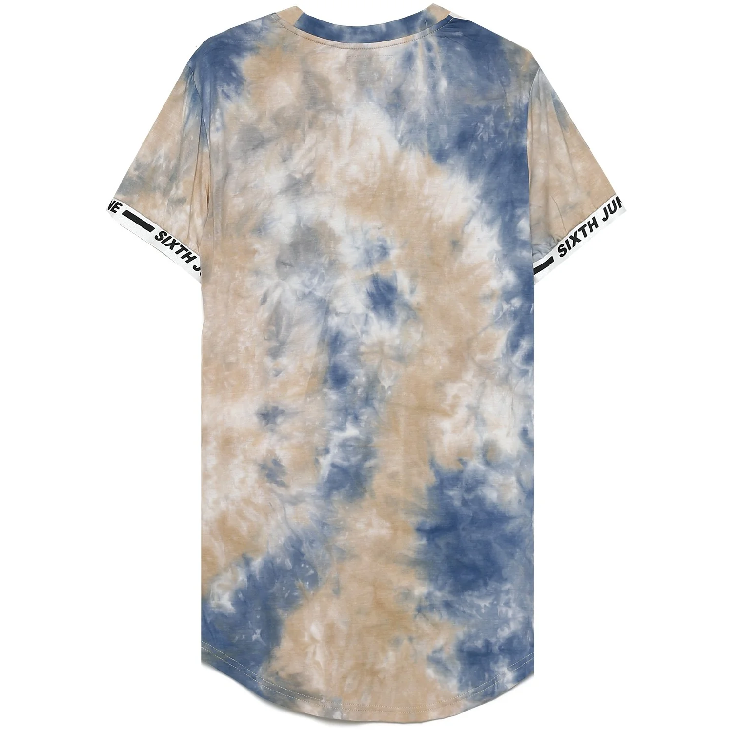 T-shirt tie dye élastique bleu beige - Image 6