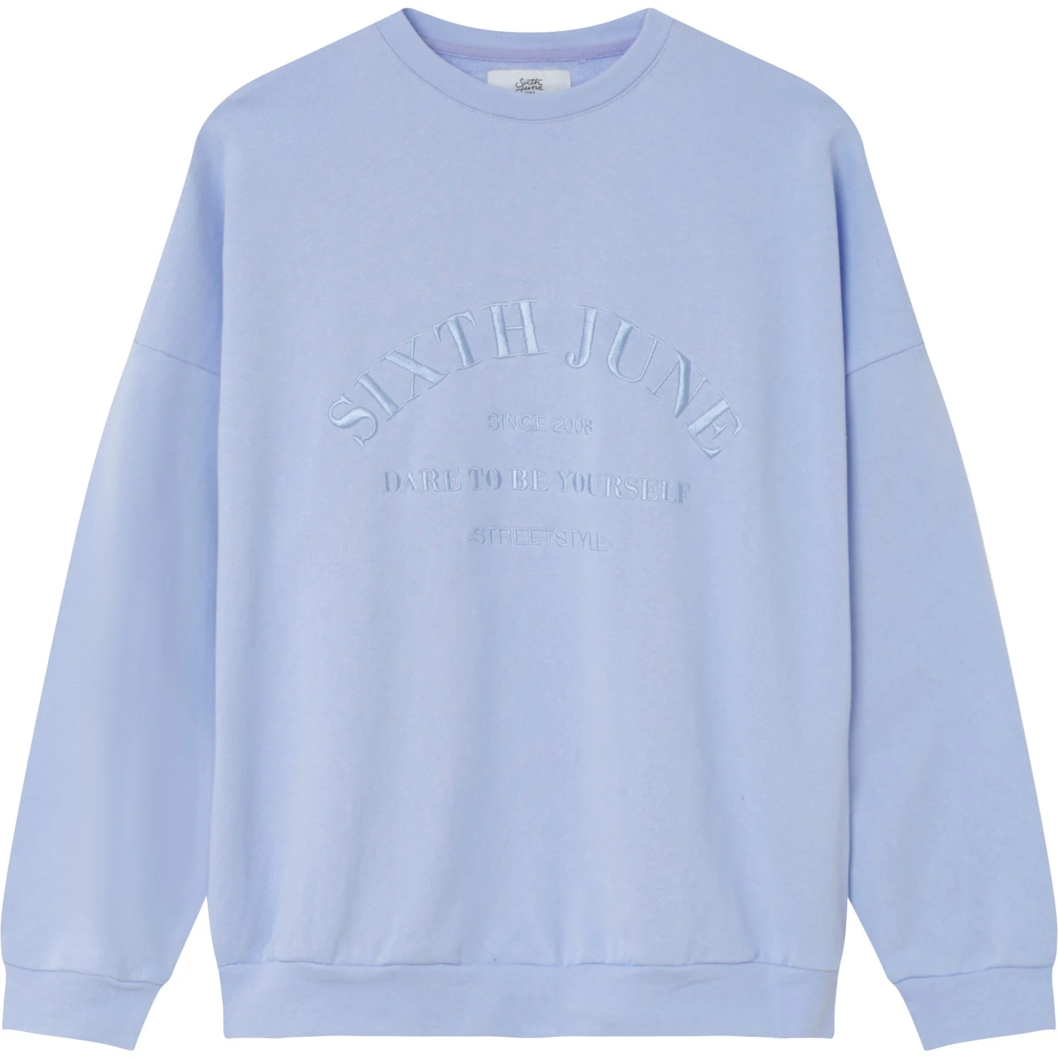 Sweatshirt ton sur ton Bleu clair - Image 6