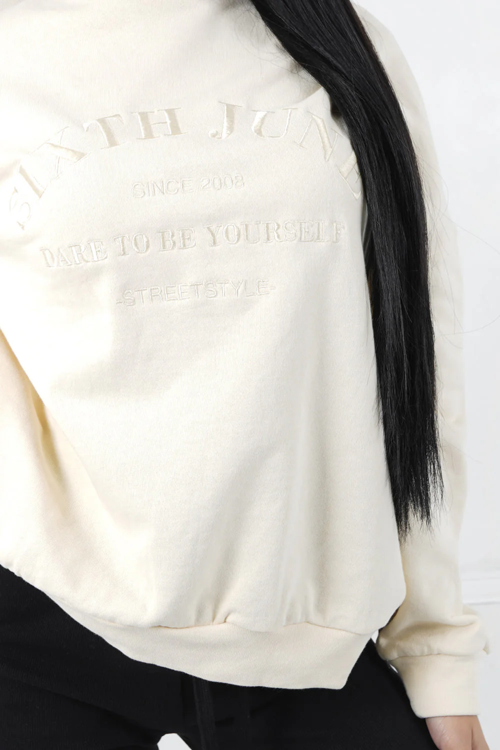 Sweatshirt ton sur ton Jaune clair - Image 3