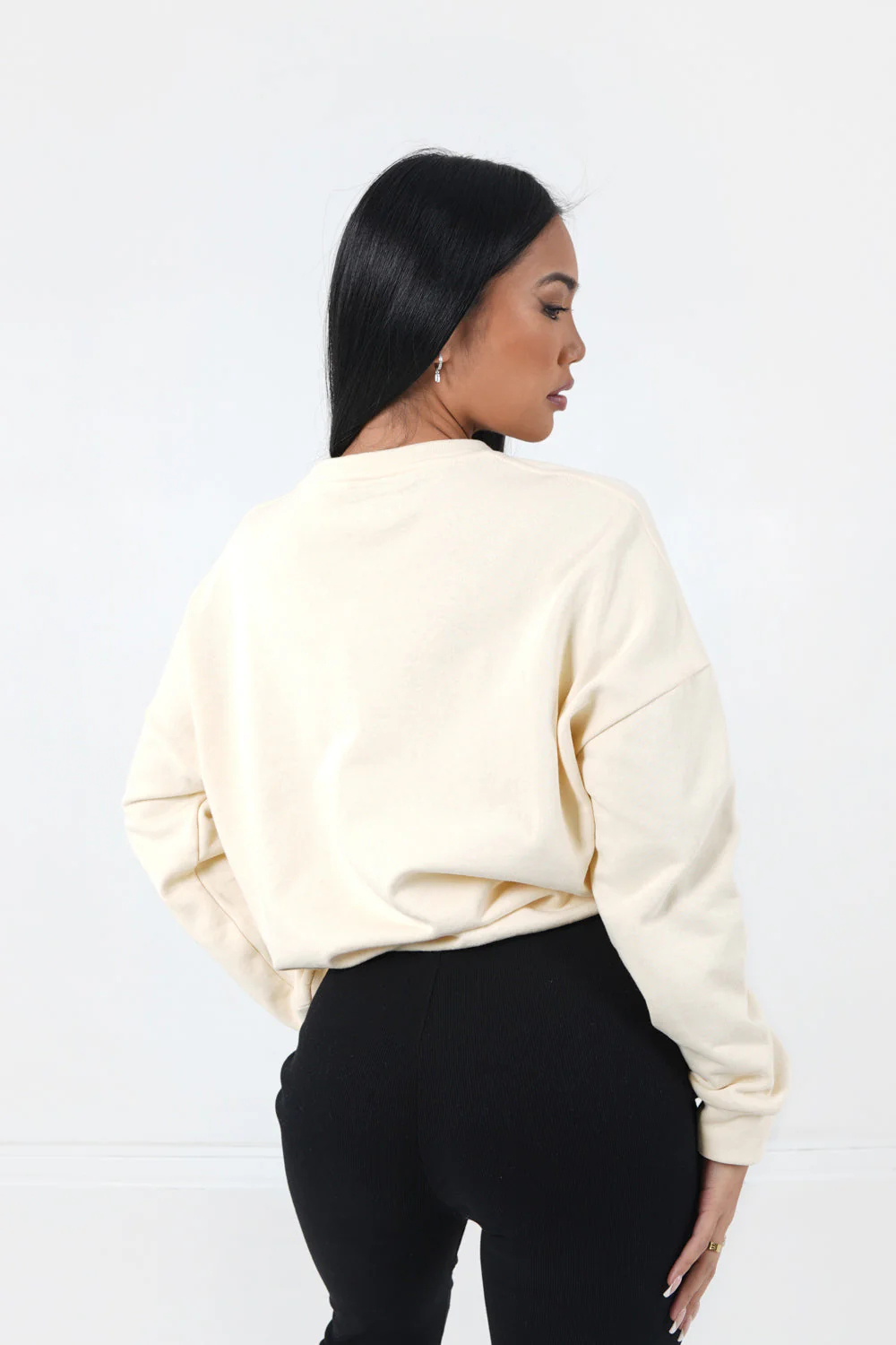 Sweatshirt ton sur ton Jaune clair - Image 5