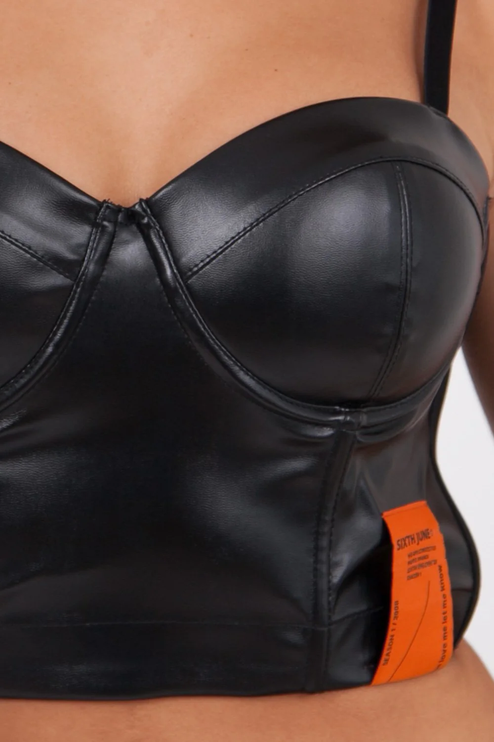Top bustier court noir - Image 3