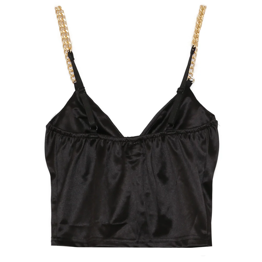 Top corset chaînes noir - Image 6