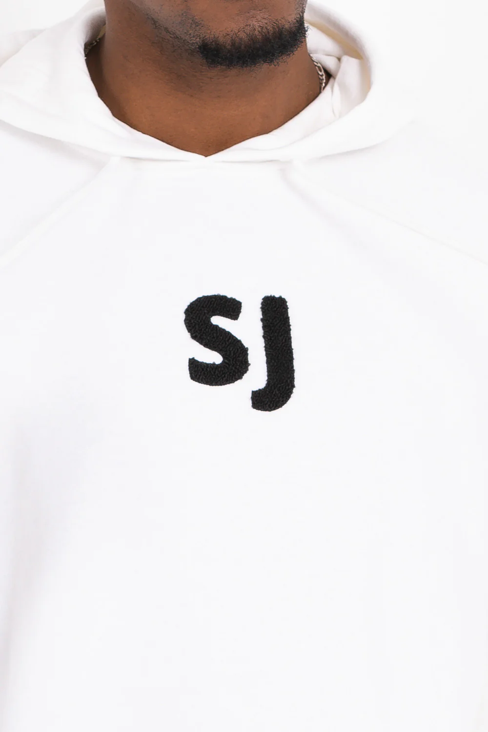 Sweat capuche tissé SJ Blanc - Image 2