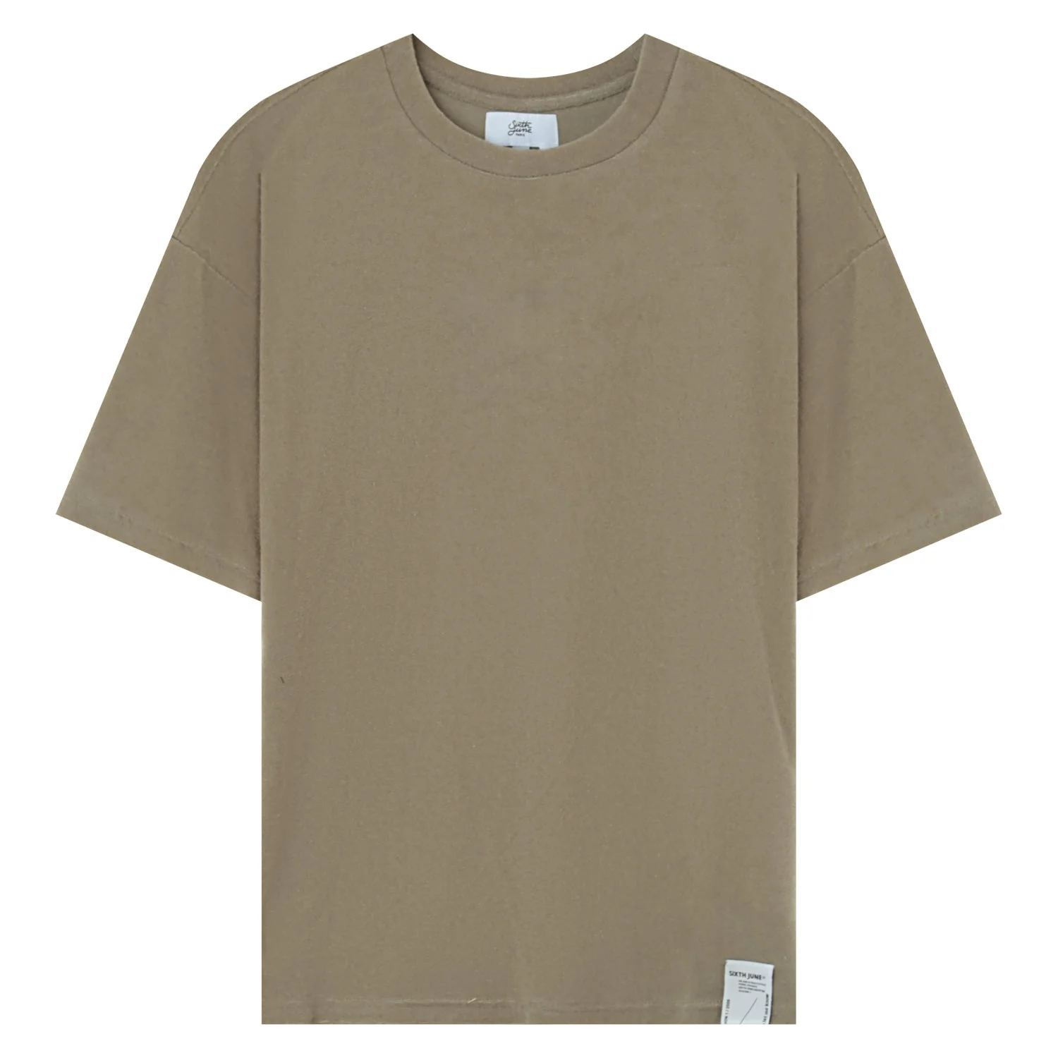 T-shirt tissu bouclette Vert kaki - Image 6