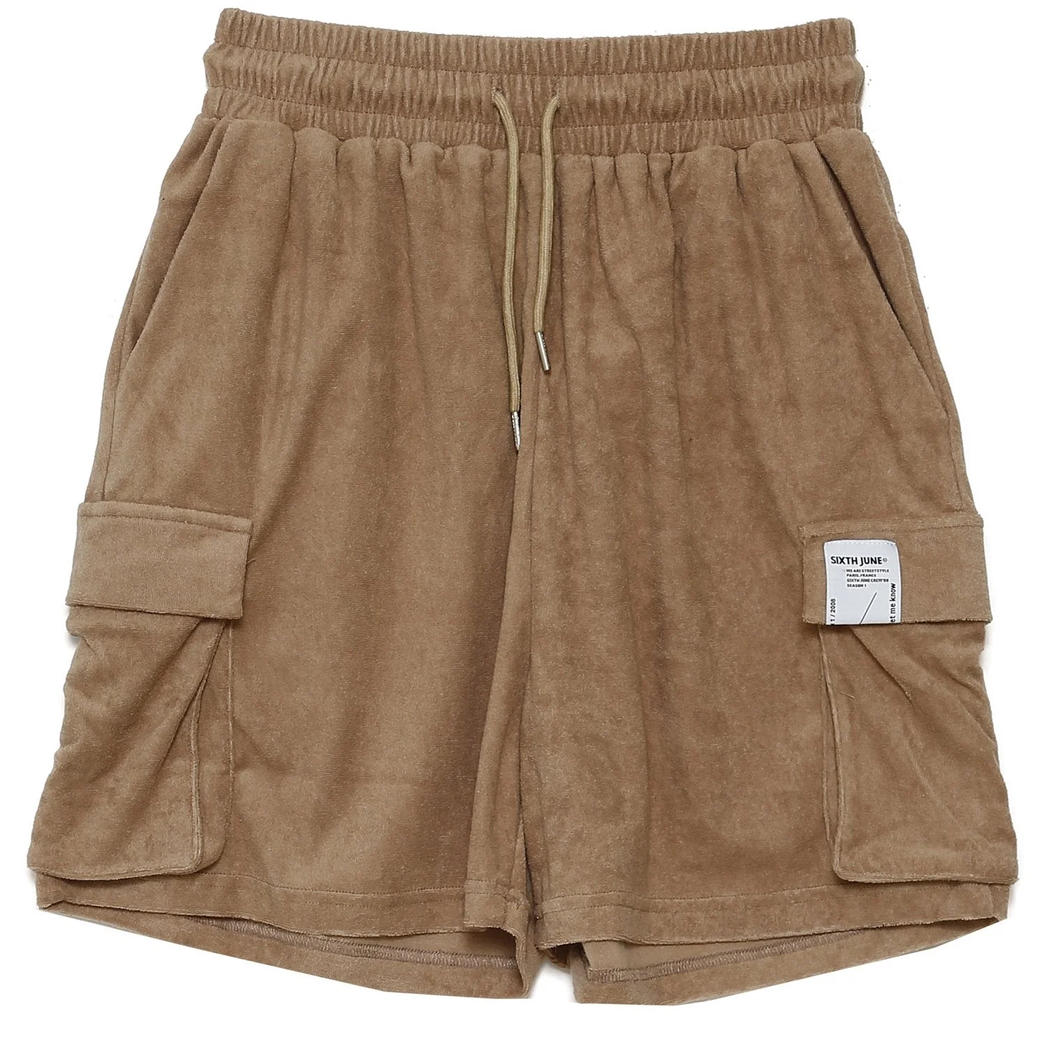 Short tissu bouclette Beige foncé - Image 5