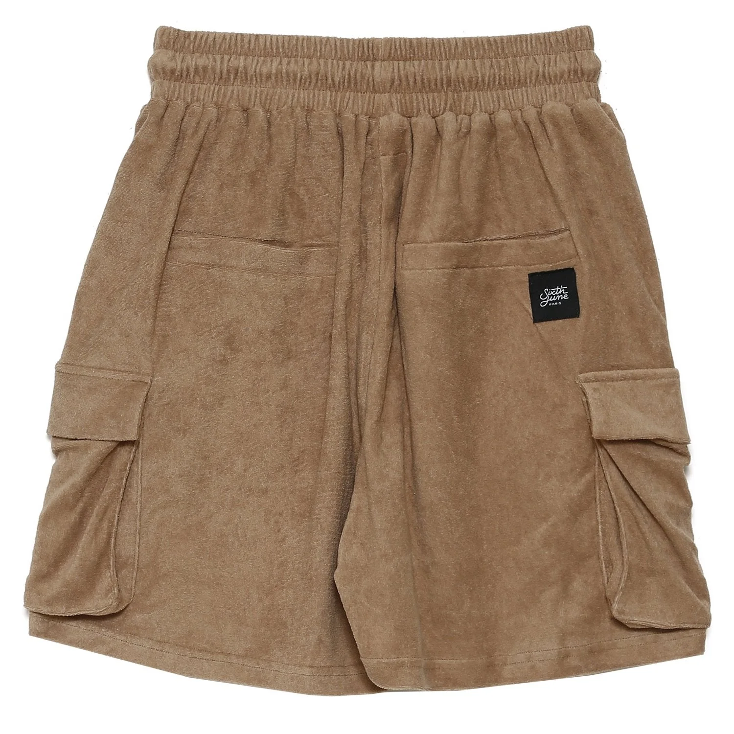 Short tissu bouclette Beige foncé - Image 6