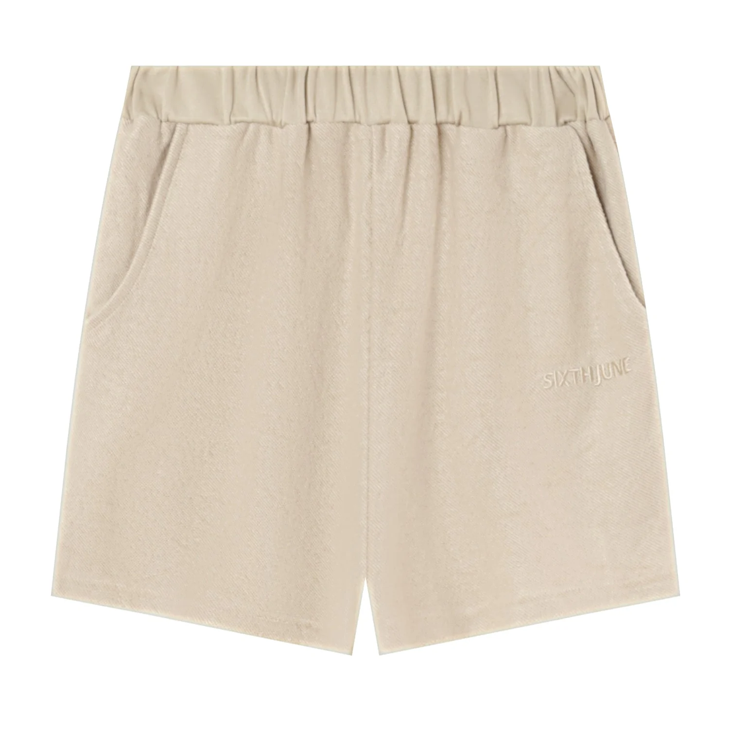 Short tissu bouclette Beige clair - Image 6
