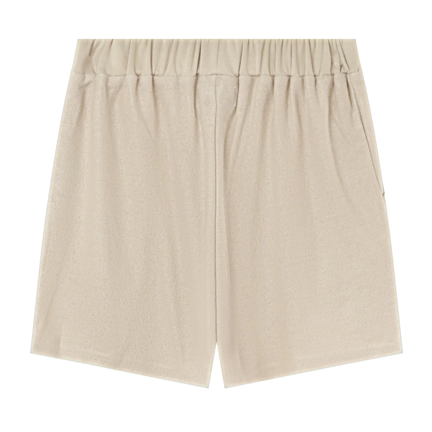 Short tissu bouclette Beige clair - Image 7
