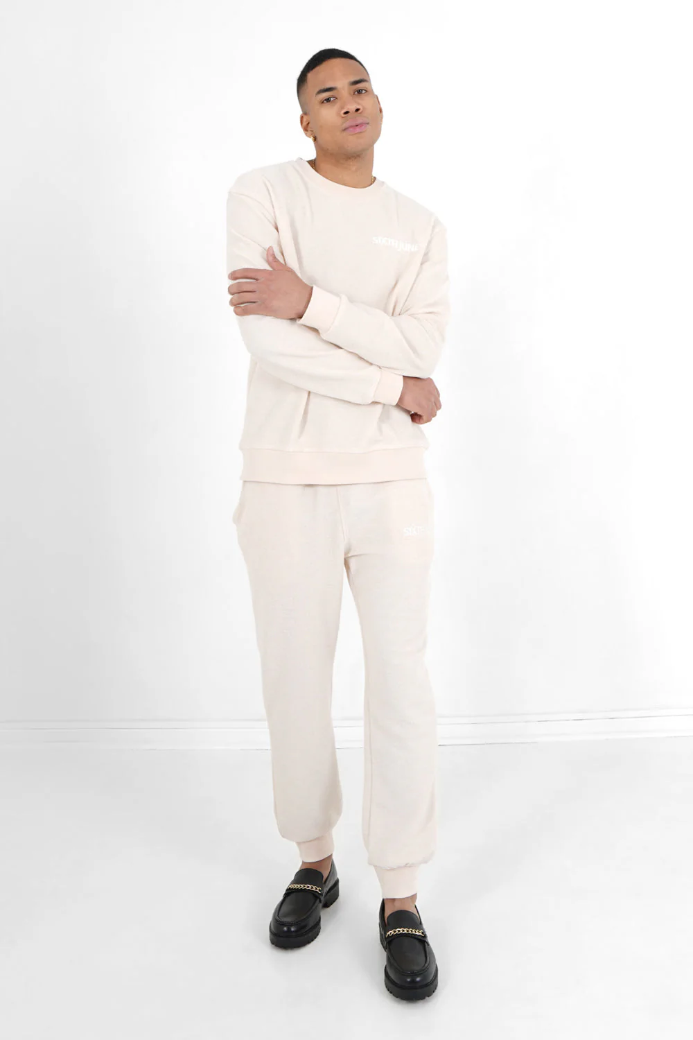 Sweatshirt tissu bouclette Blanc cassé - Image 2