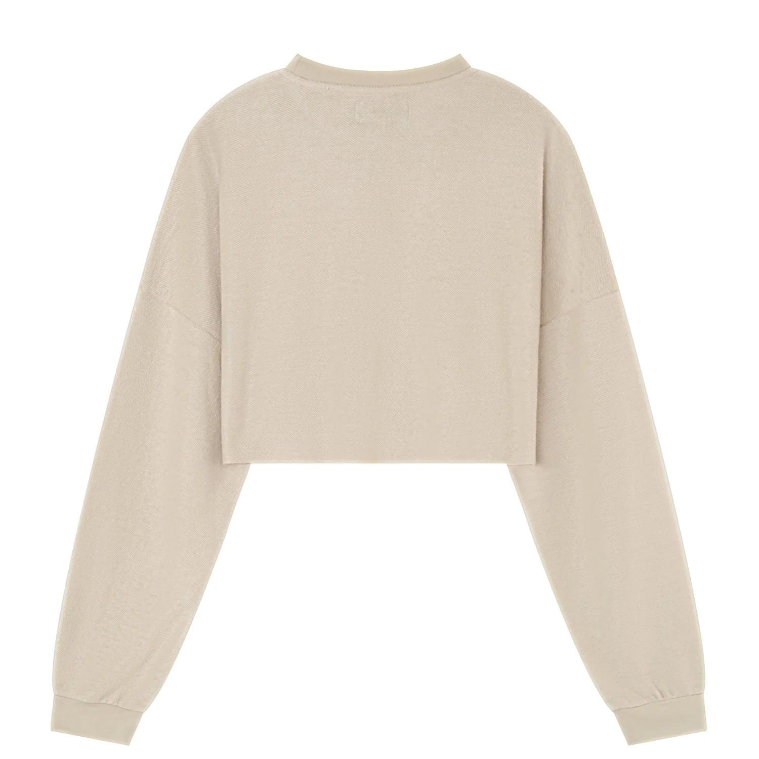 Sweatshirt court tissu bouclette Beige clair - Image 7