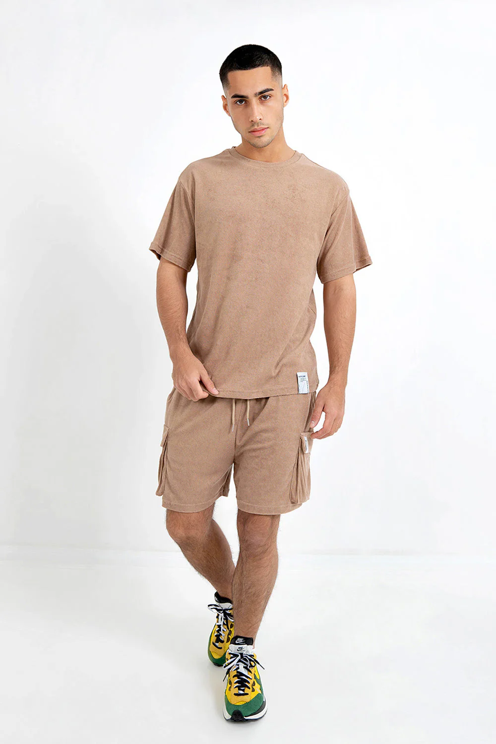 T-shirt tissu bouclette Beige - Image 6