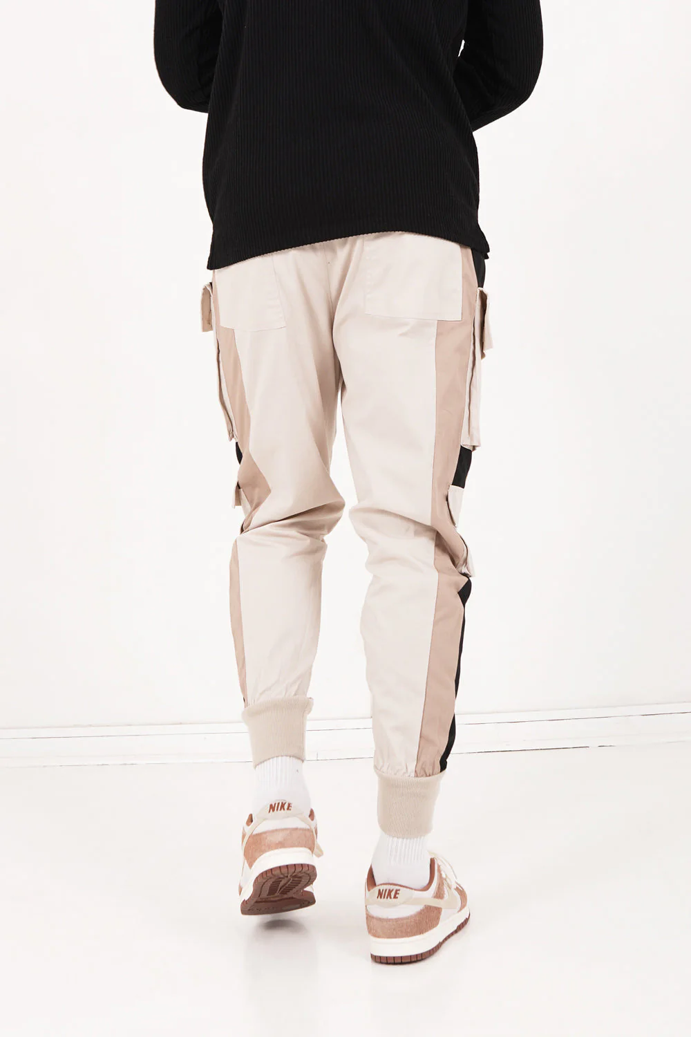 Pantalon cargo tricolore Beige - Image 5