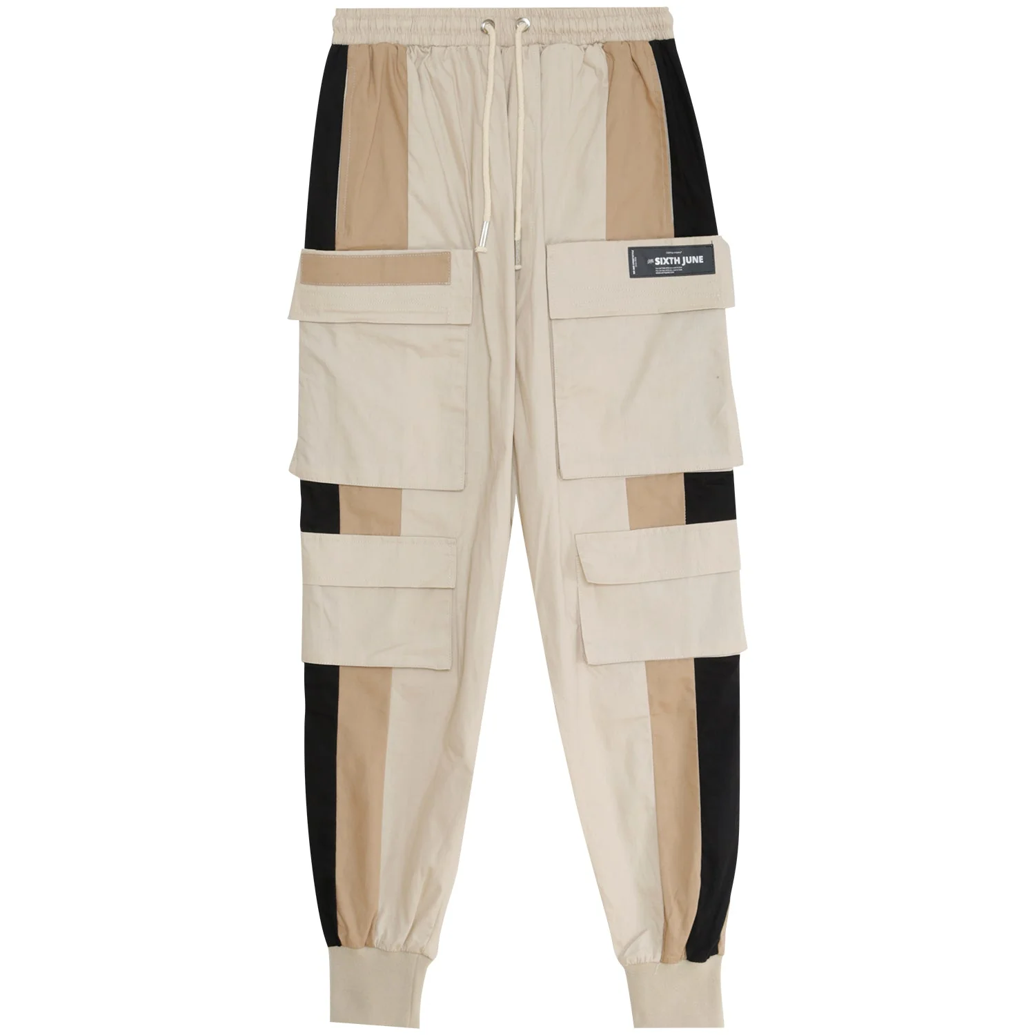Pantalon cargo tricolore Beige - Image 6