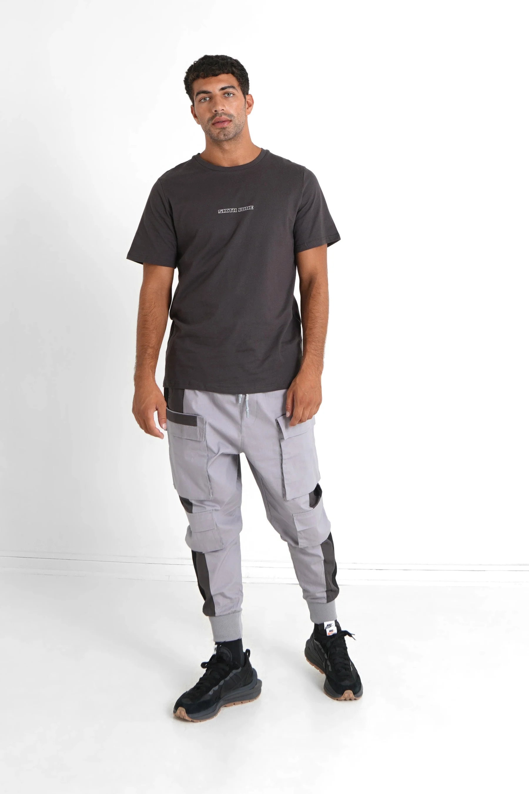 Pantalon cargo tricolore Gris - Image 2